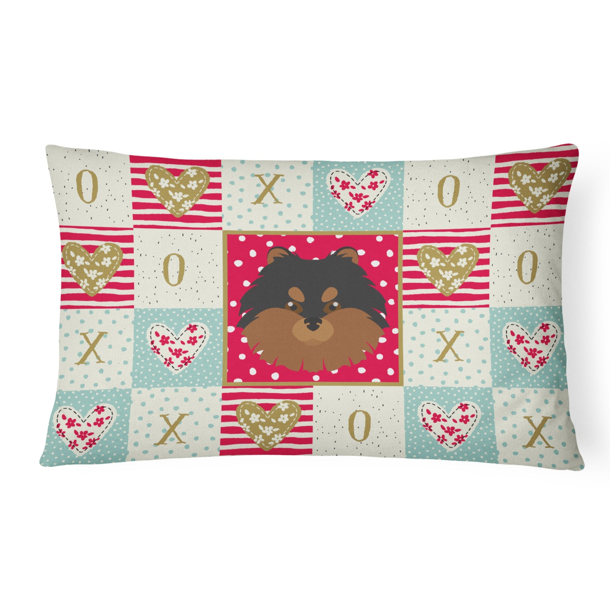 Pomeranian Love Canvas Fabric Decorative Pillow