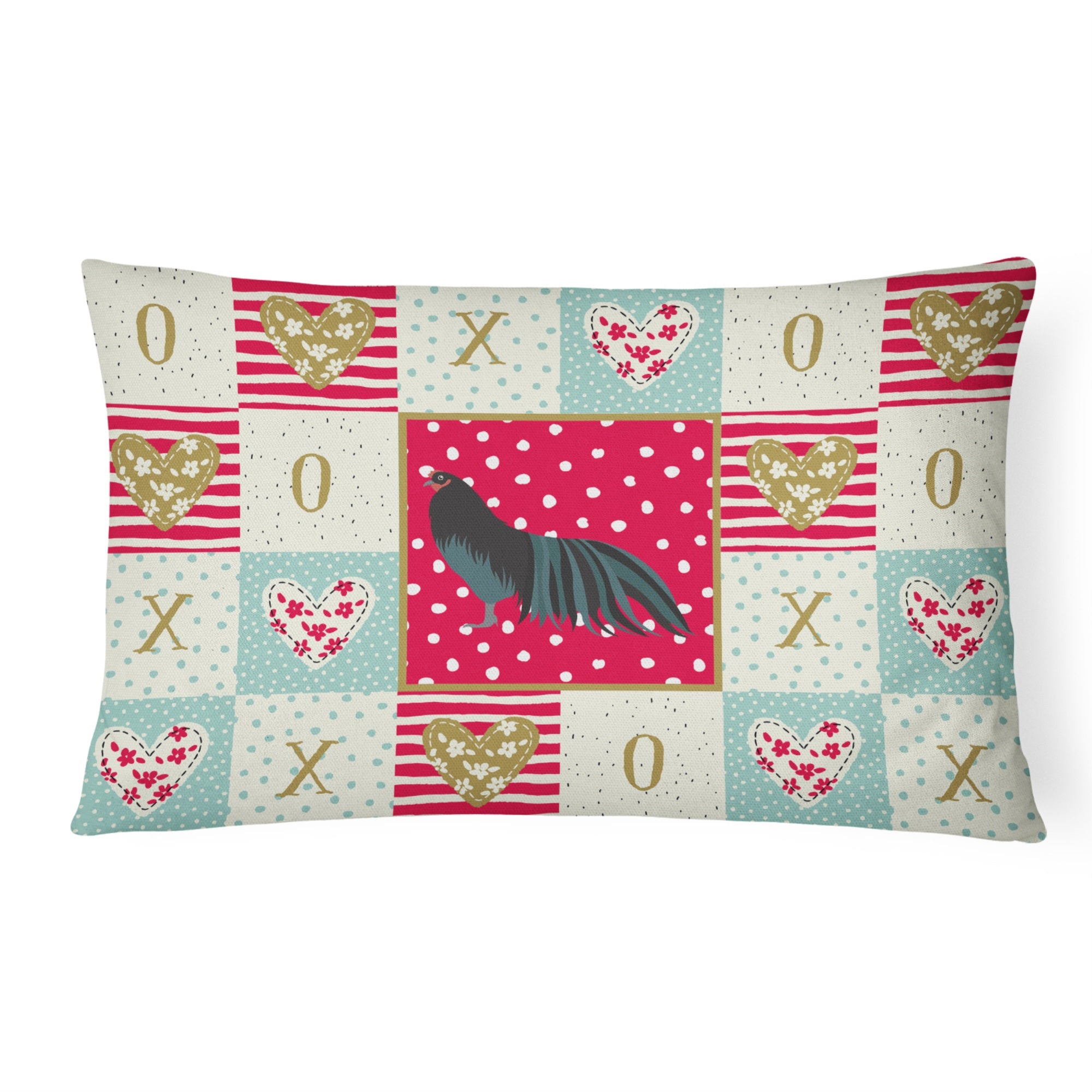 Sumatra Chicken Love Canvas Fabric Decorative Pillow