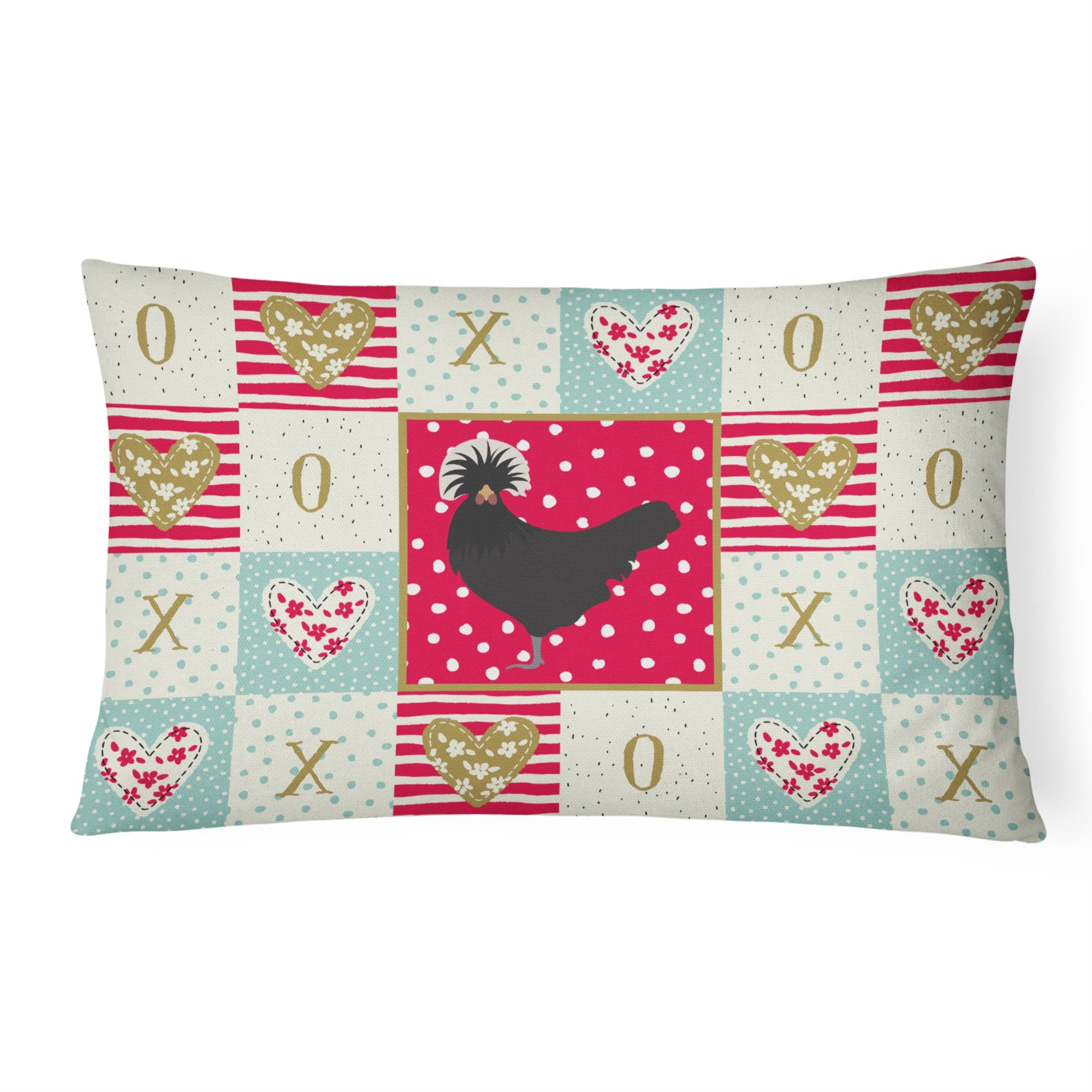 Polish Poland Chicken Love Canvas Fabric Decorative Pillow