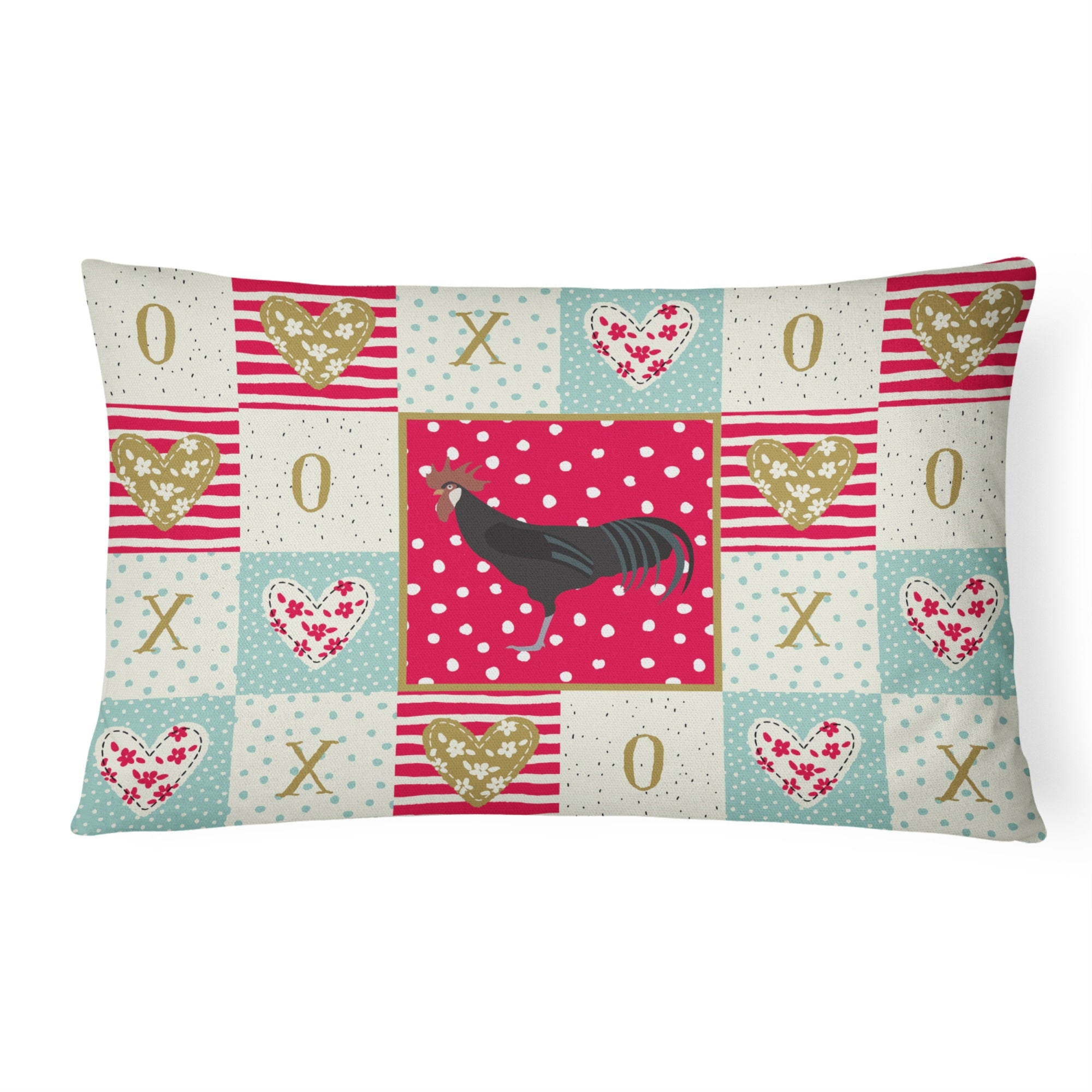 Minorca Ctalalan Chicken Love Canvas Fabric Decorative Pillow