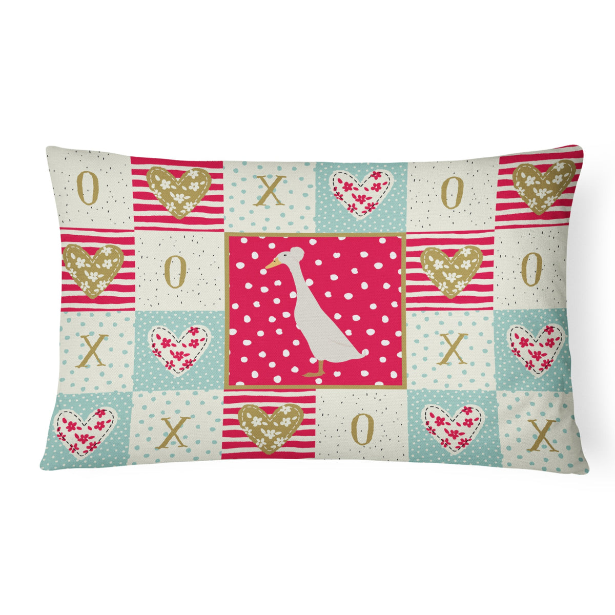 Bali Duck Love Canvas Fabric Decorative Pillow