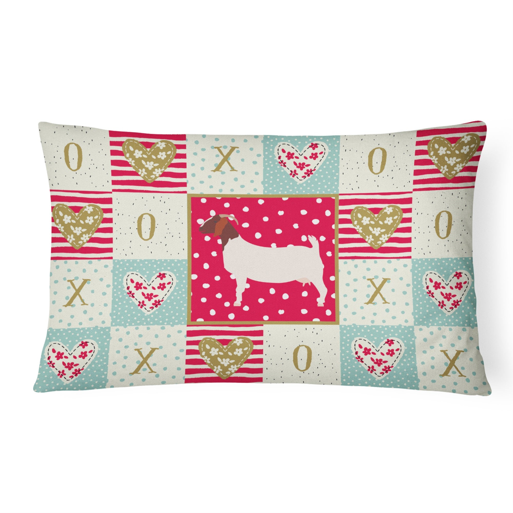 Boer Goat Love Canvas Fabric Decorative Pillow