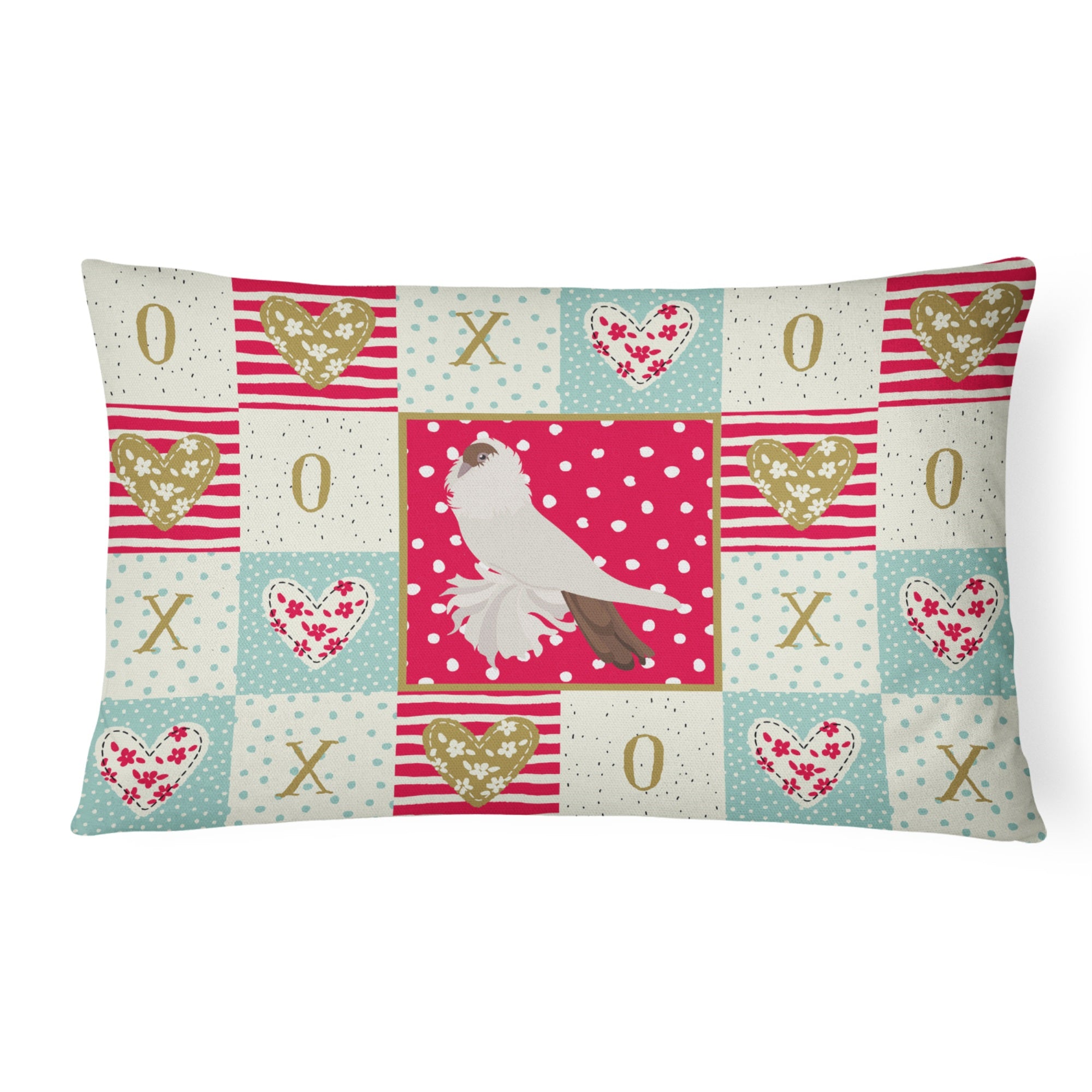 German Helmet Pigeon Love Canvas Fabric Decorative Pillow