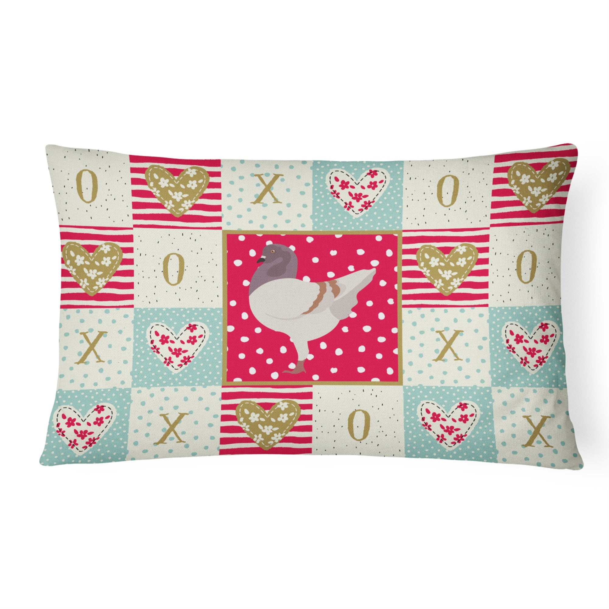 German Modena Pigeon Love Canvas Fabric Decorative Pillow