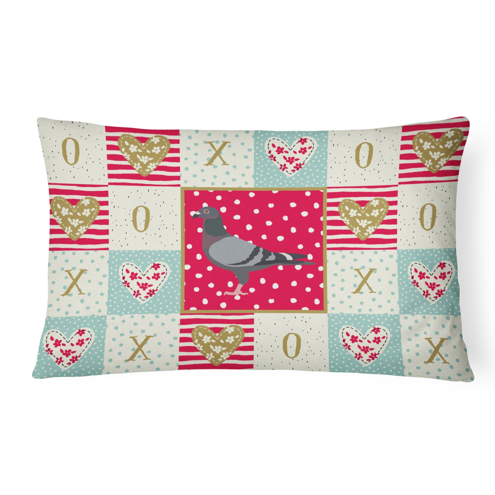 Racing Pigeon Love Canvas Fabric Decorative Pillow