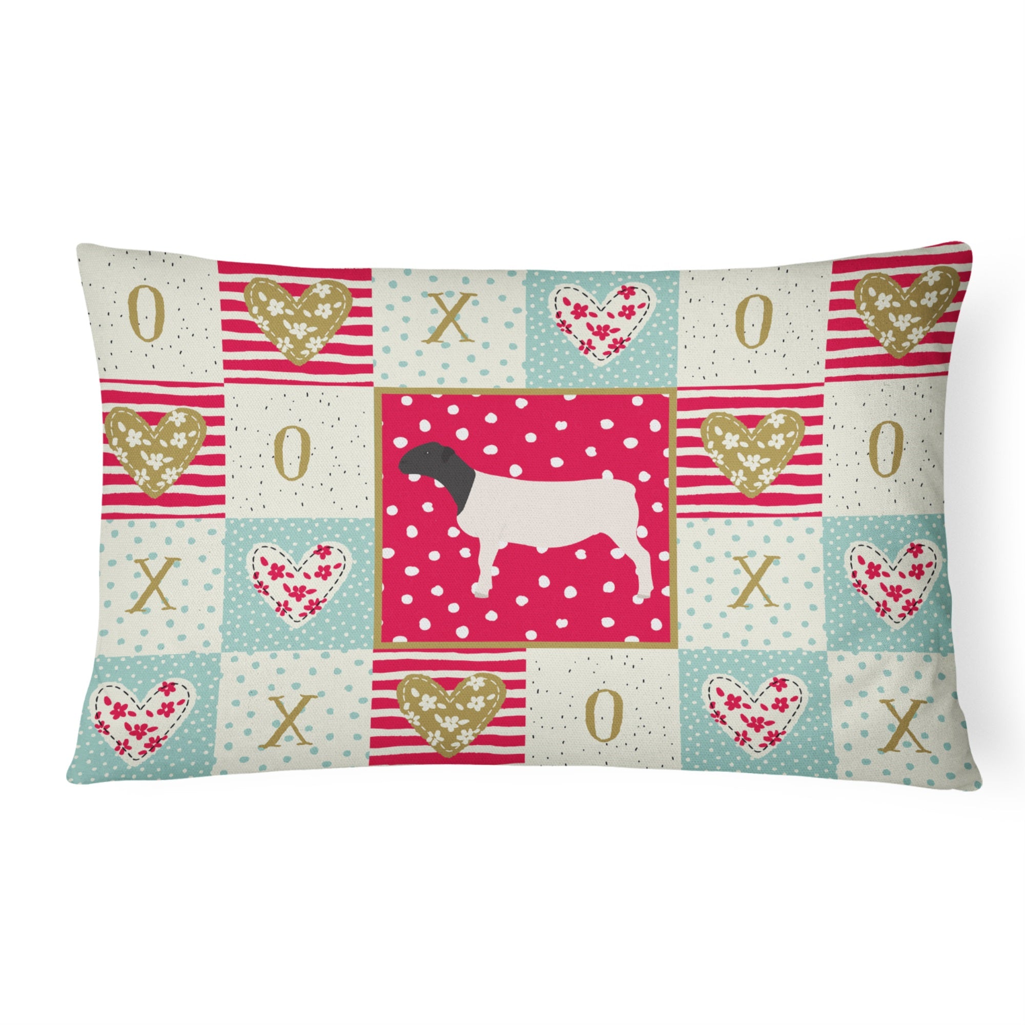 Dorper Sheep Love Canvas Fabric Decorative Pillow