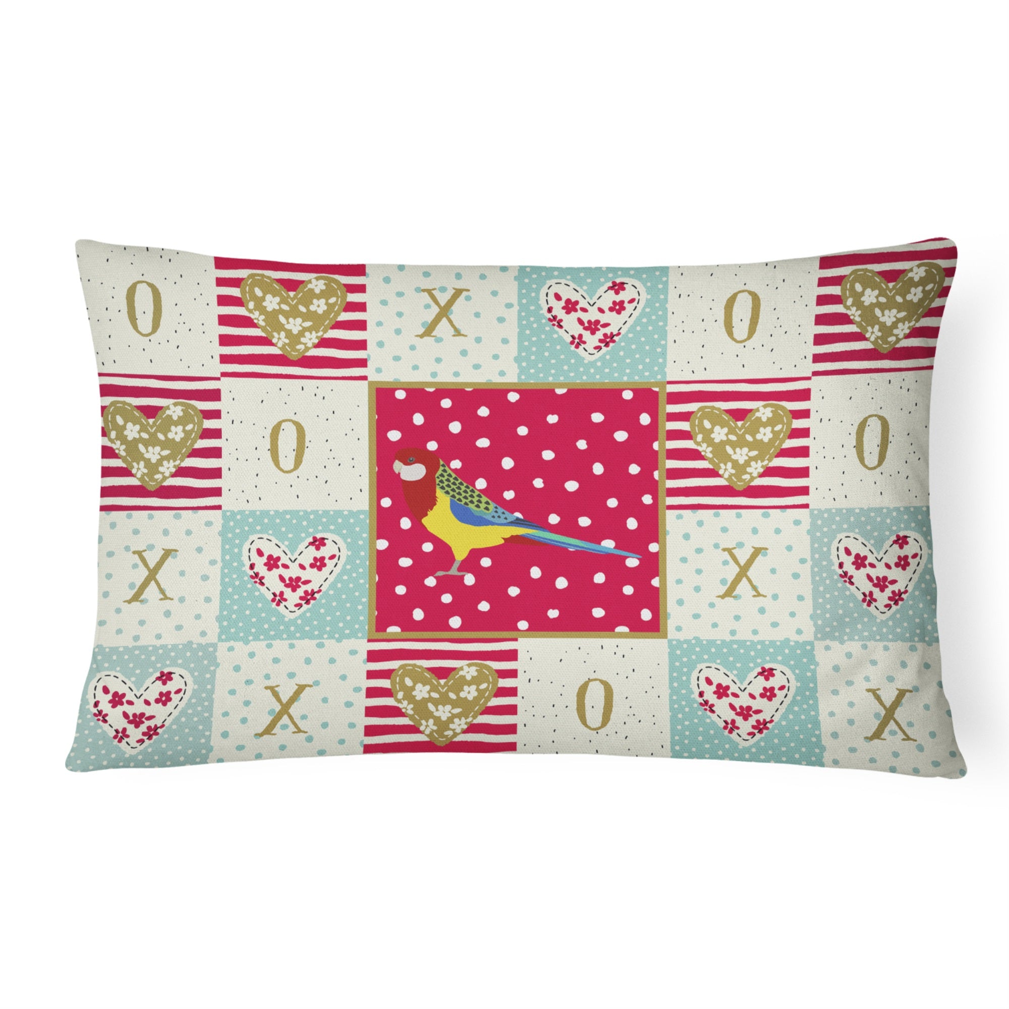 Rosella Love Canvas Fabric Decorative Pillow