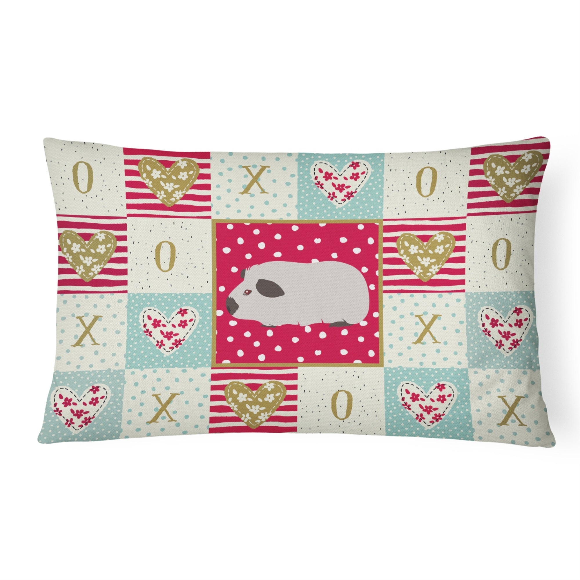 Himalayan Guinea Pig Love Canvas Fabric Decorative Pillow