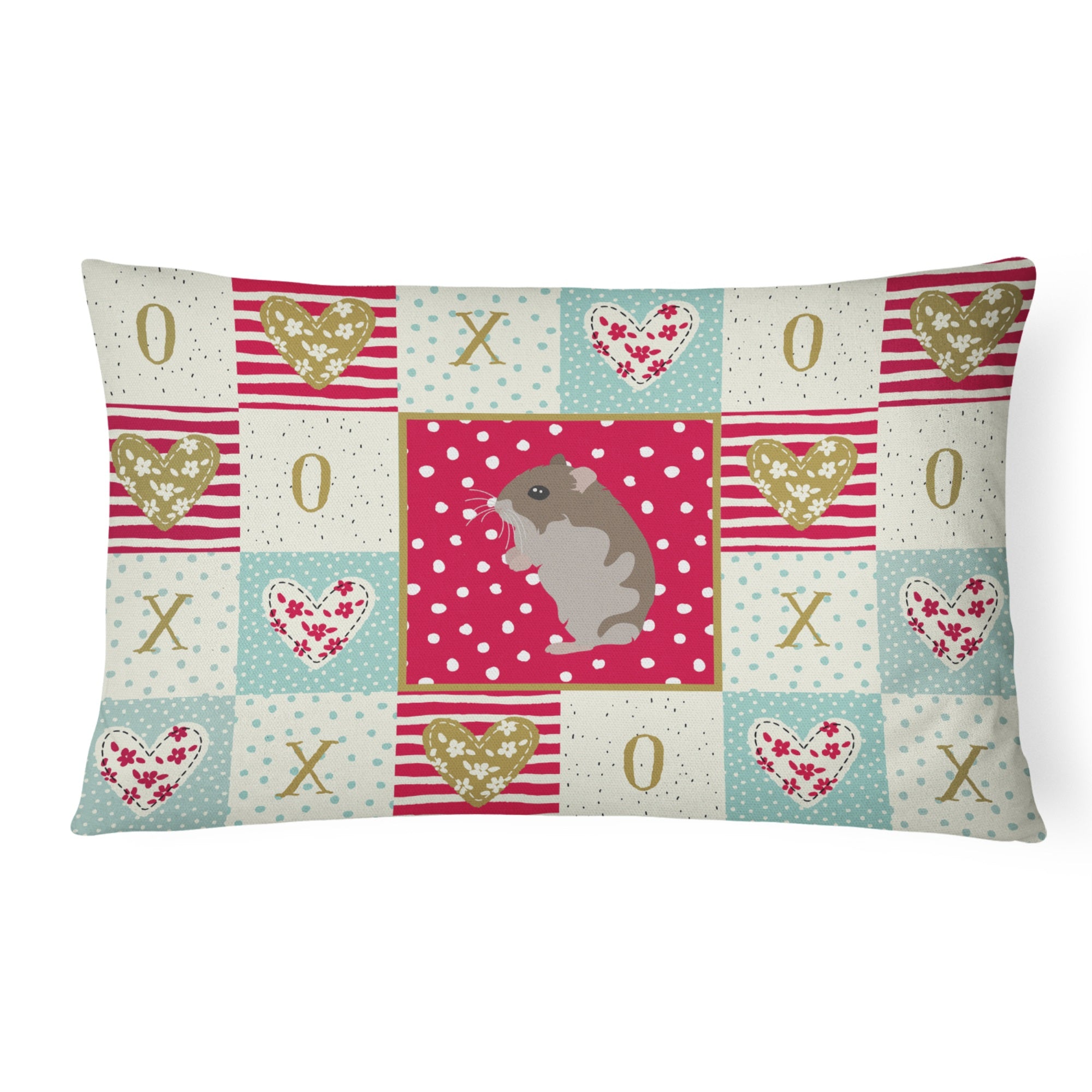 Dwarf Hamster Love Canvas Fabric Decorative Pillow