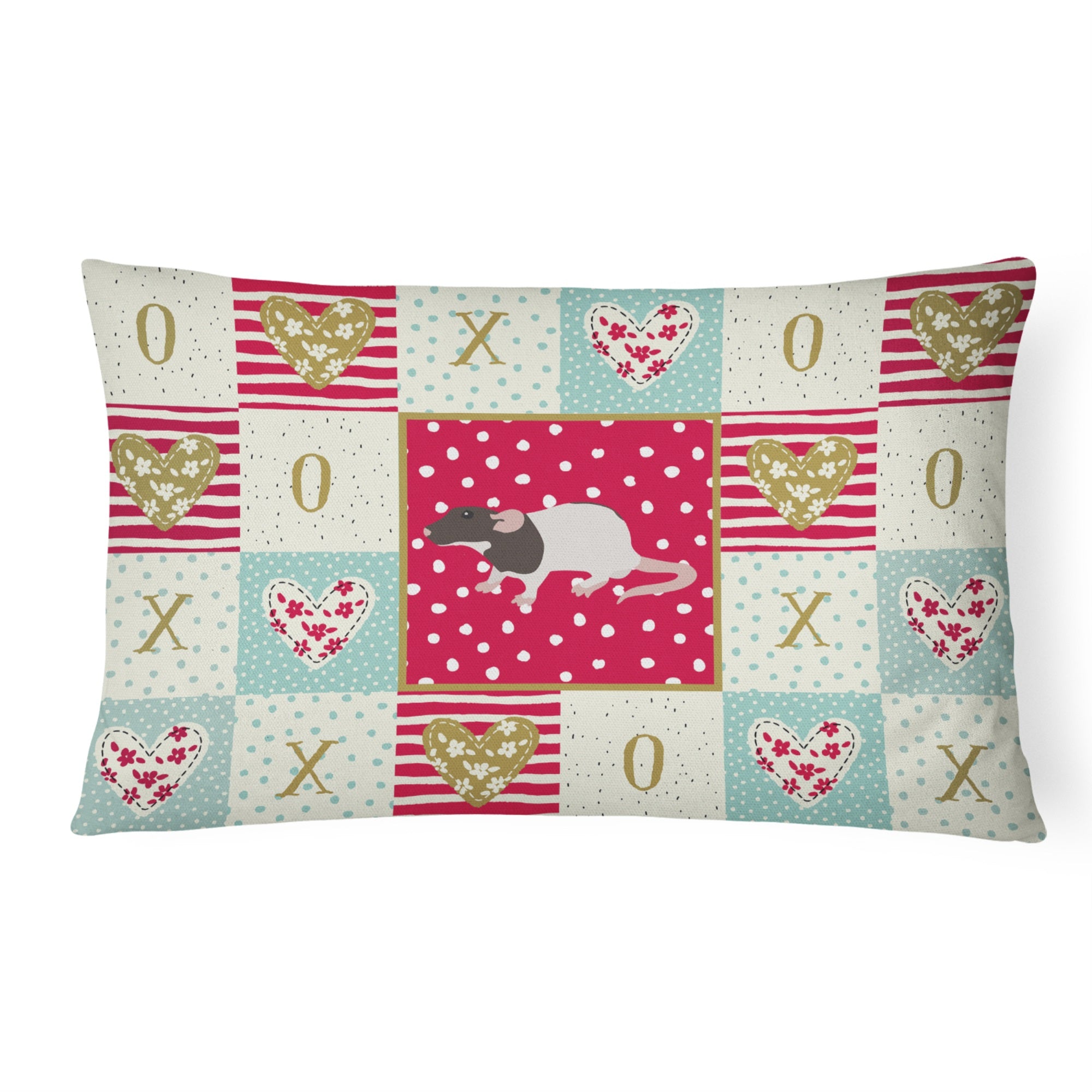 Dumbo Rat Love Canvas Fabric Decorative Pillow