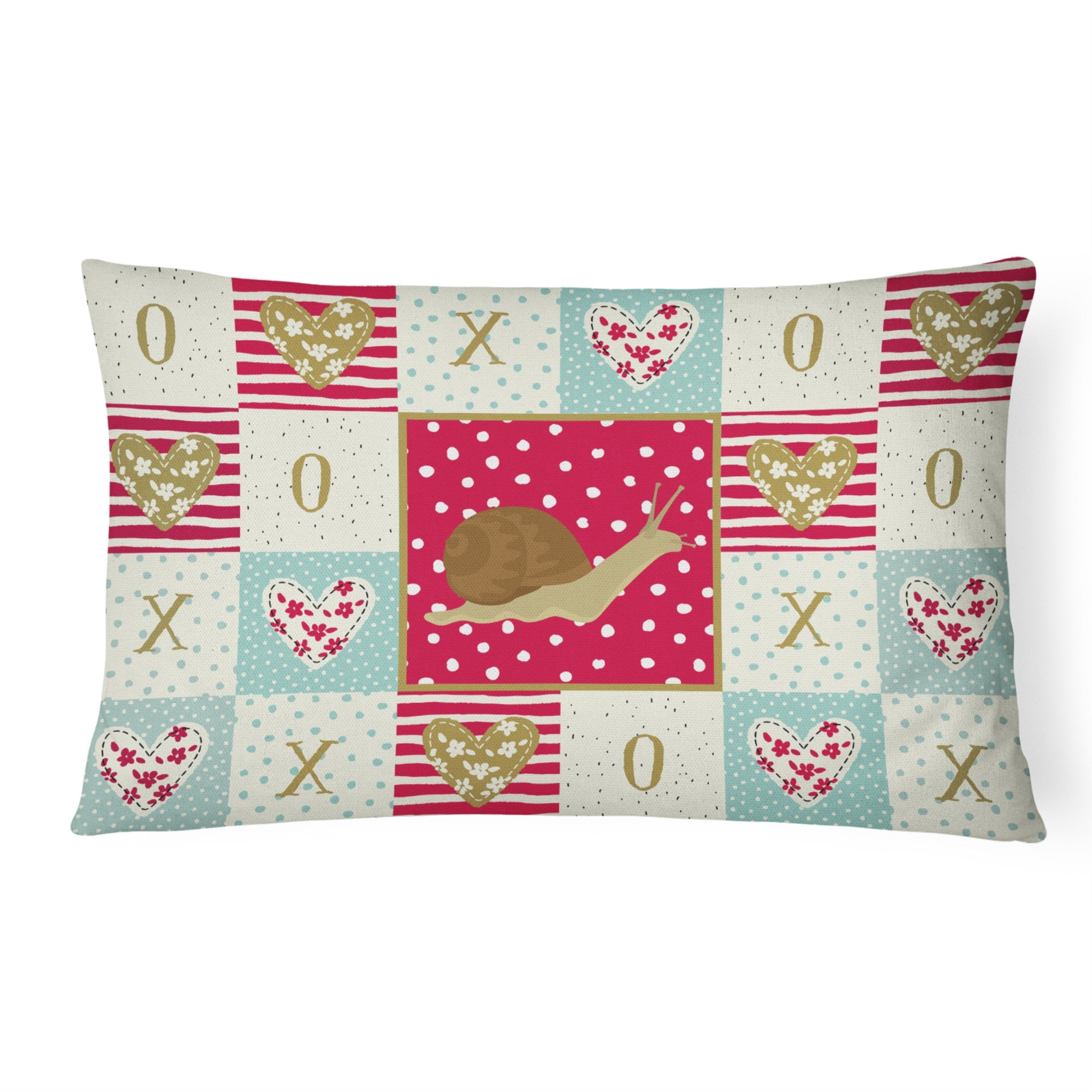 Garden Snail Canvas Fabric Decorative Pillow