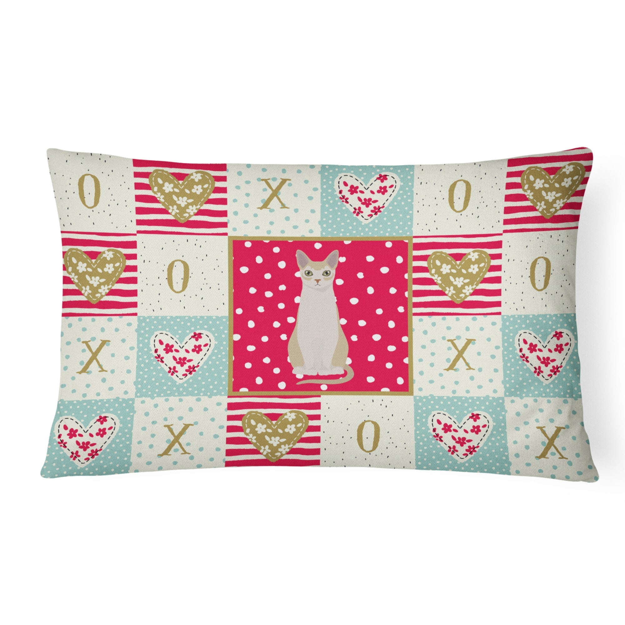 Singapura #2 Cat Love Canvas Fabric Decorative Pillow