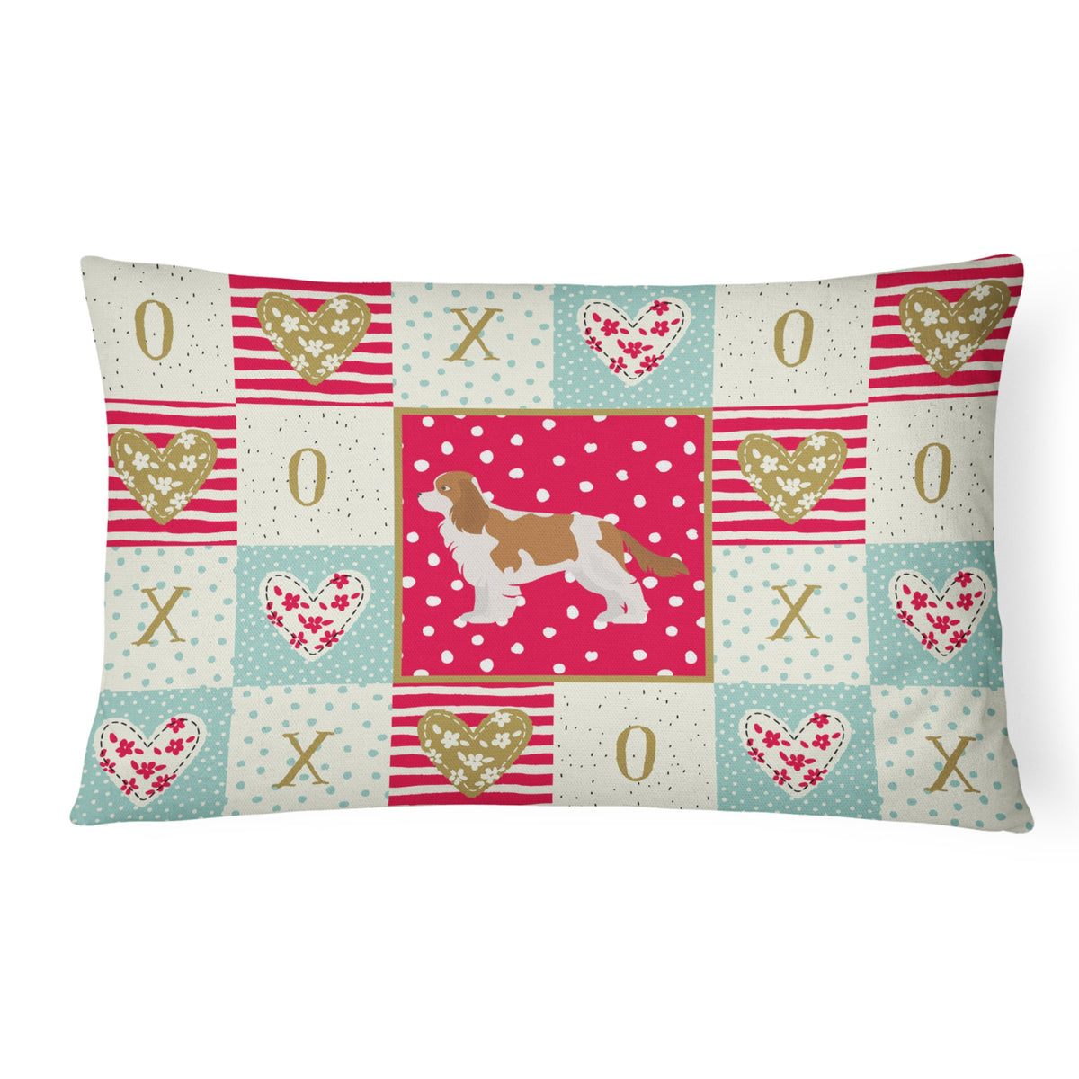 Blenheim Cavalier Spaniel Love Canvas Fabric Decorative Pillow