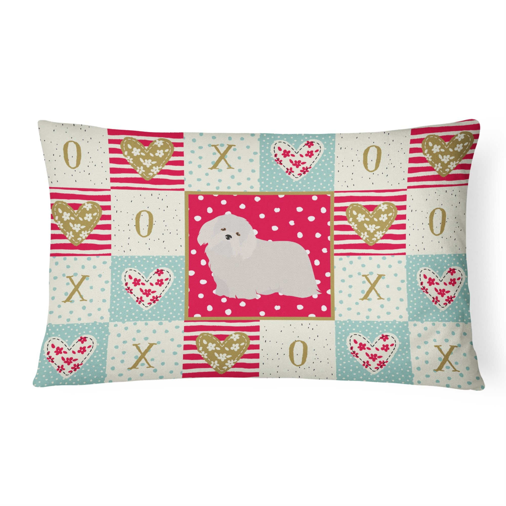 Coton De Tulear #2 Love Canvas Fabric Decorative Pillow