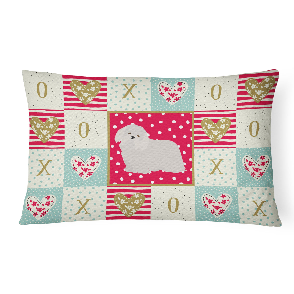 Coton De Tulear #2 Love Canvas Fabric Decorative Pillow