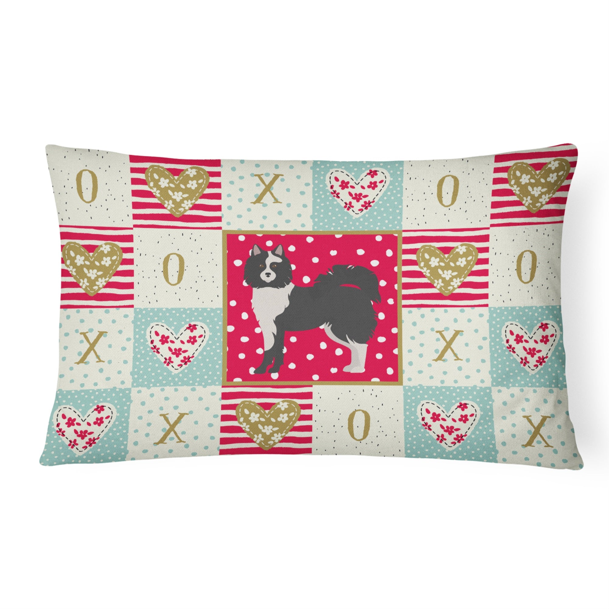 Elo Dog #2 Love Canvas Fabric Decorative Pillow