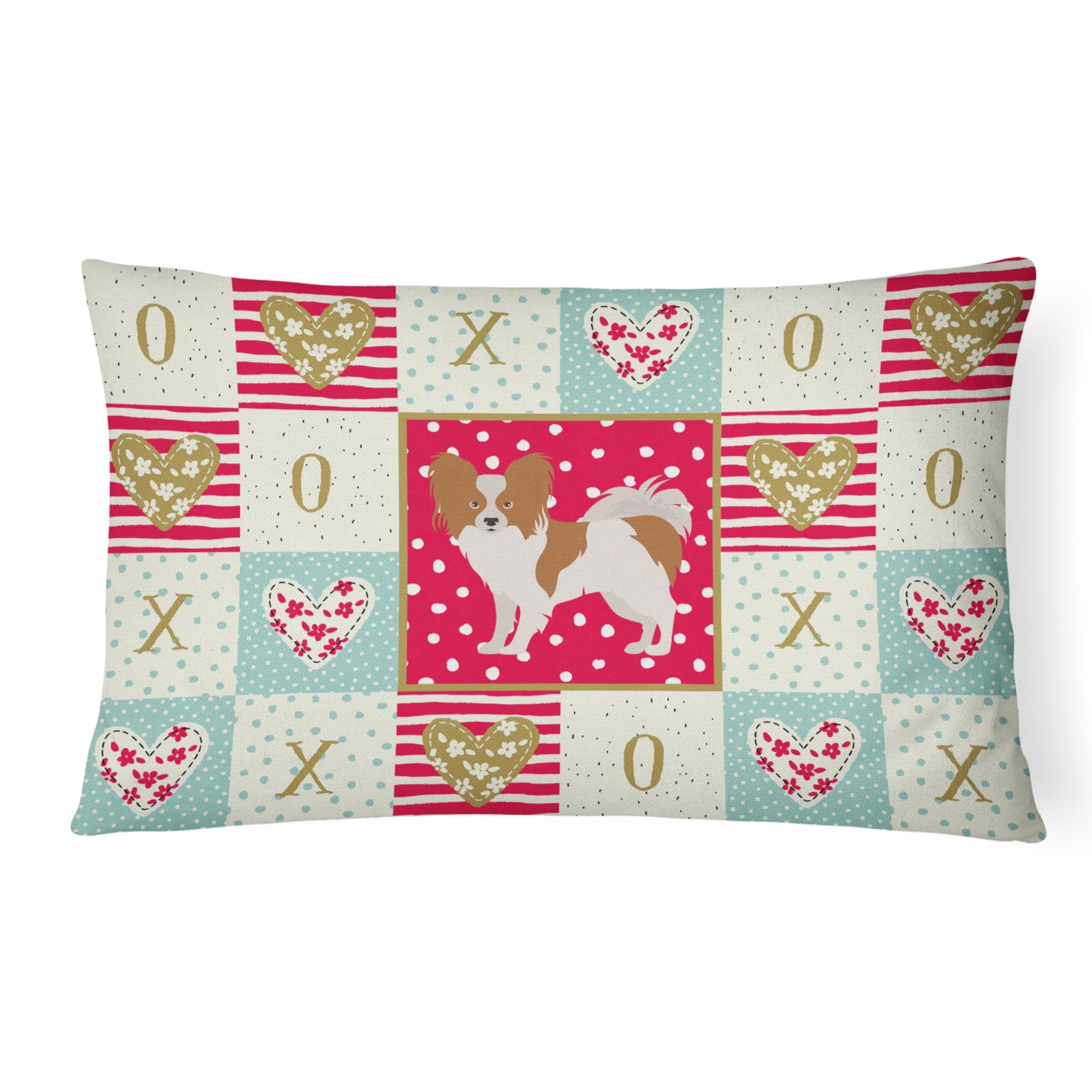 Papillon #1 Love Canvas Fabric Decorative Pillow