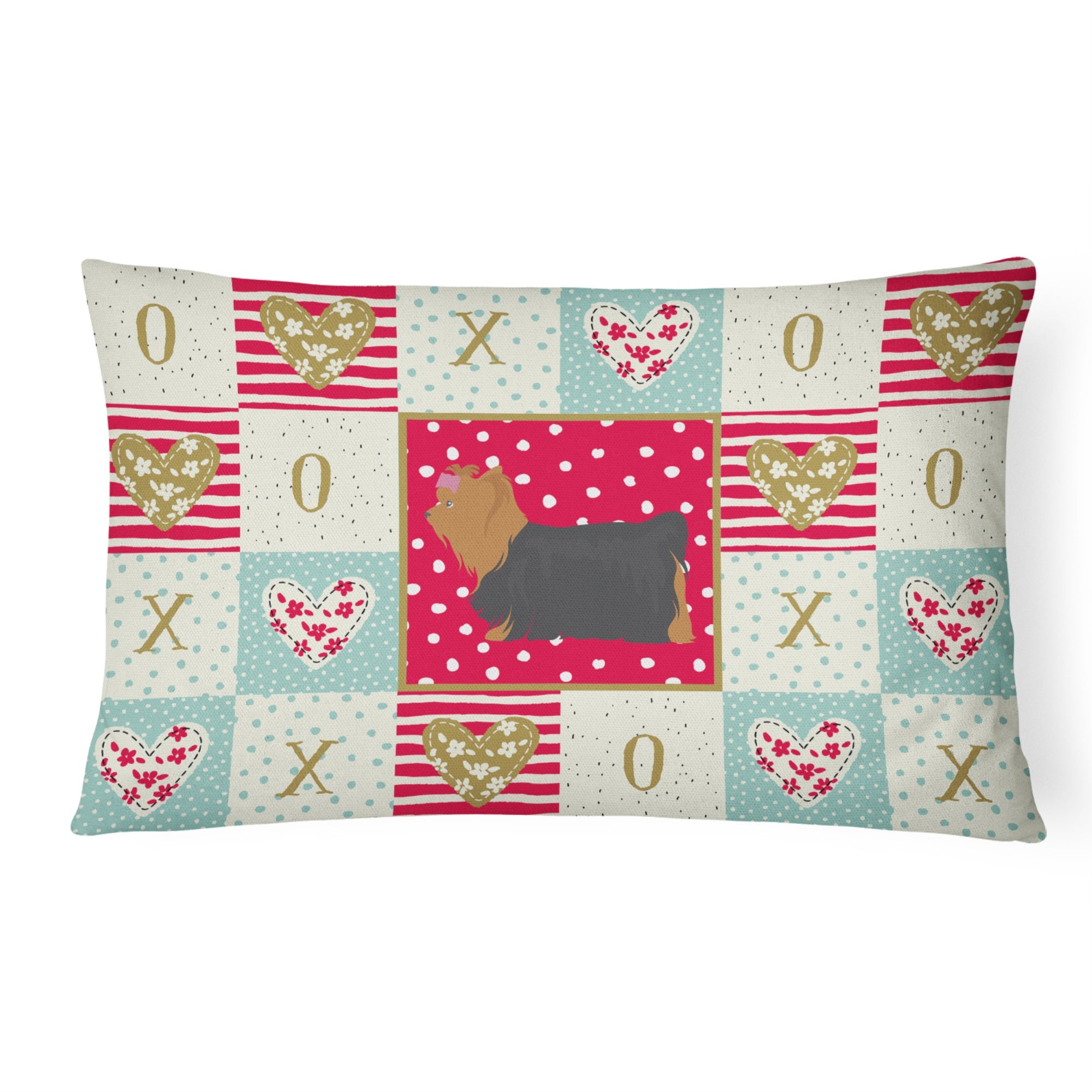 Yorkshire Terrier #1 Love Canvas Fabric Decorative Pillow