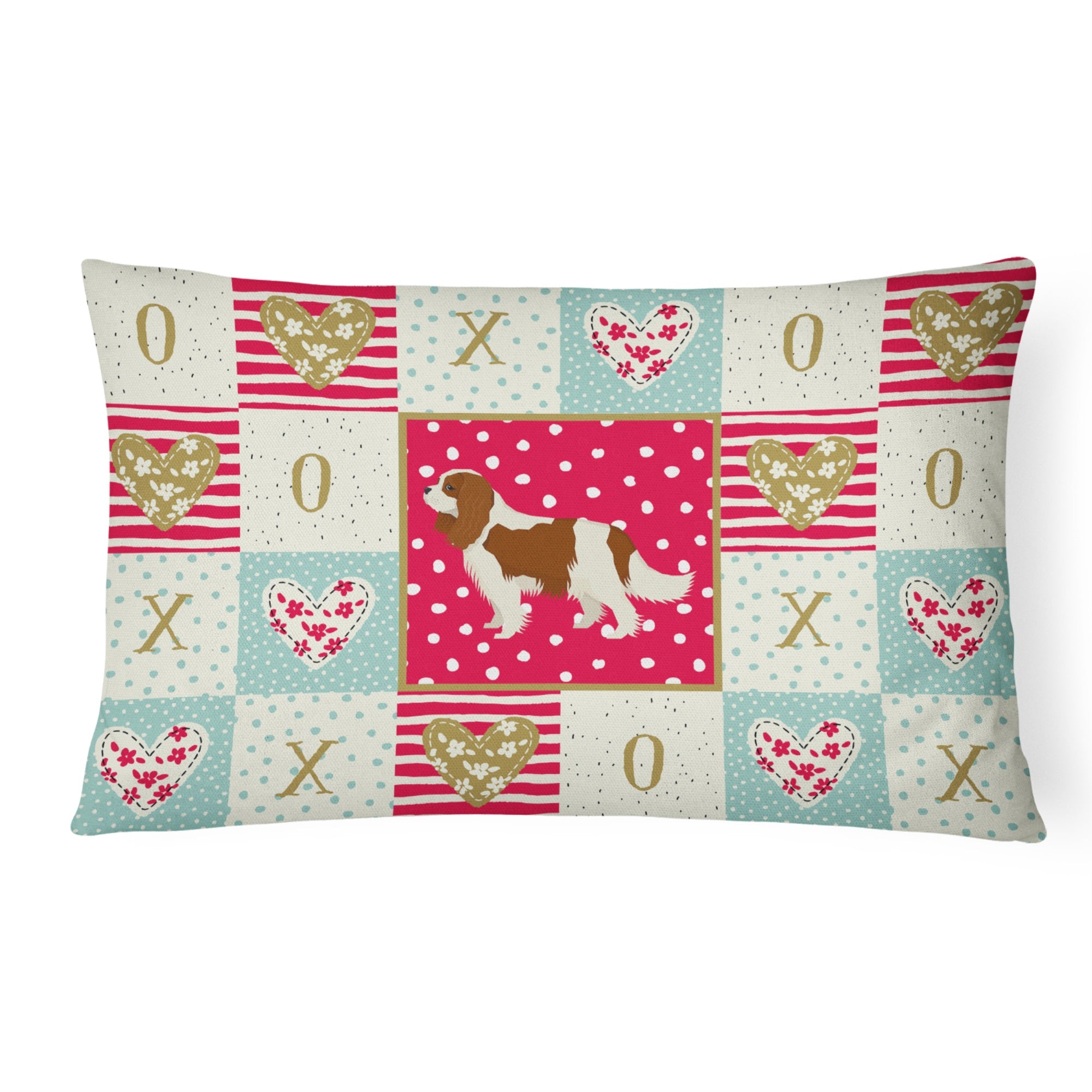 Cavalier Spaniel Love Canvas Fabric Decorative Pillow