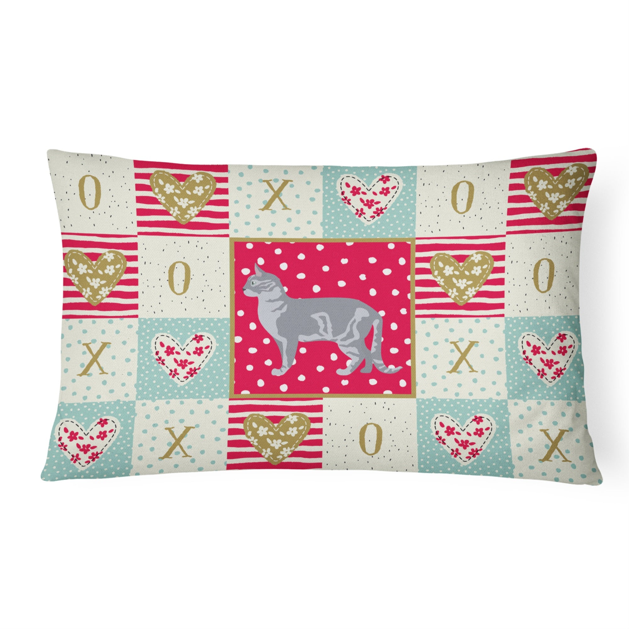 Australian Mist #2 Cat Love Canvas Fabric Decorative Pillow
