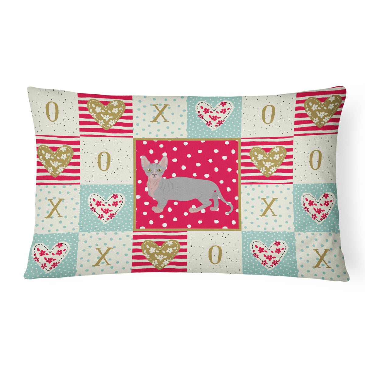 Bambino #1 Cat Love Canvas Fabric Decorative Pillow