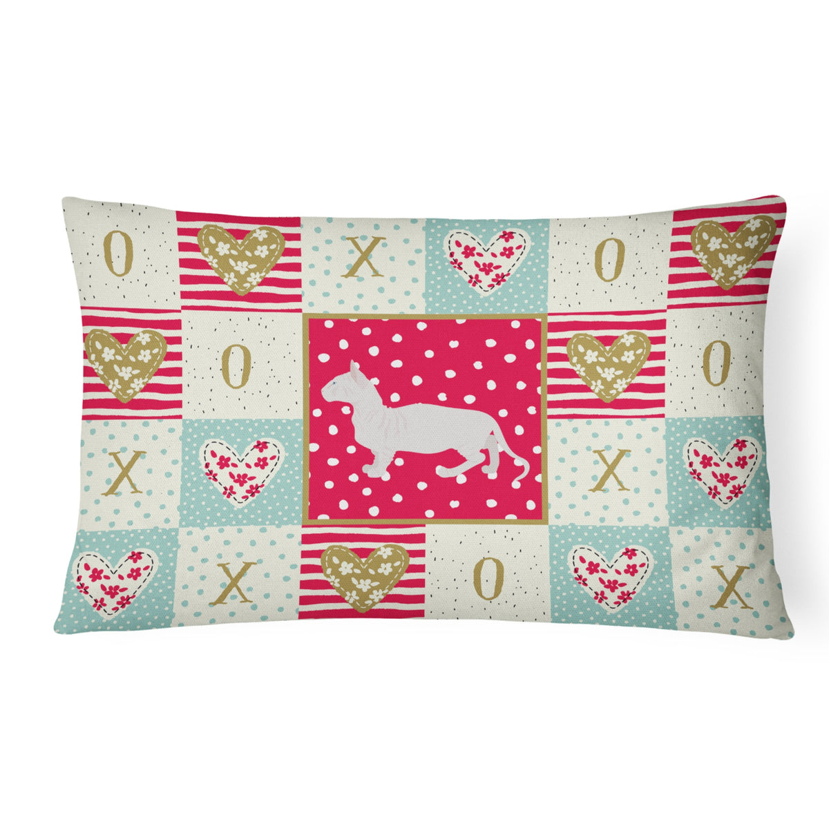 Bambino #2 Cat Love Canvas Fabric Decorative Pillow