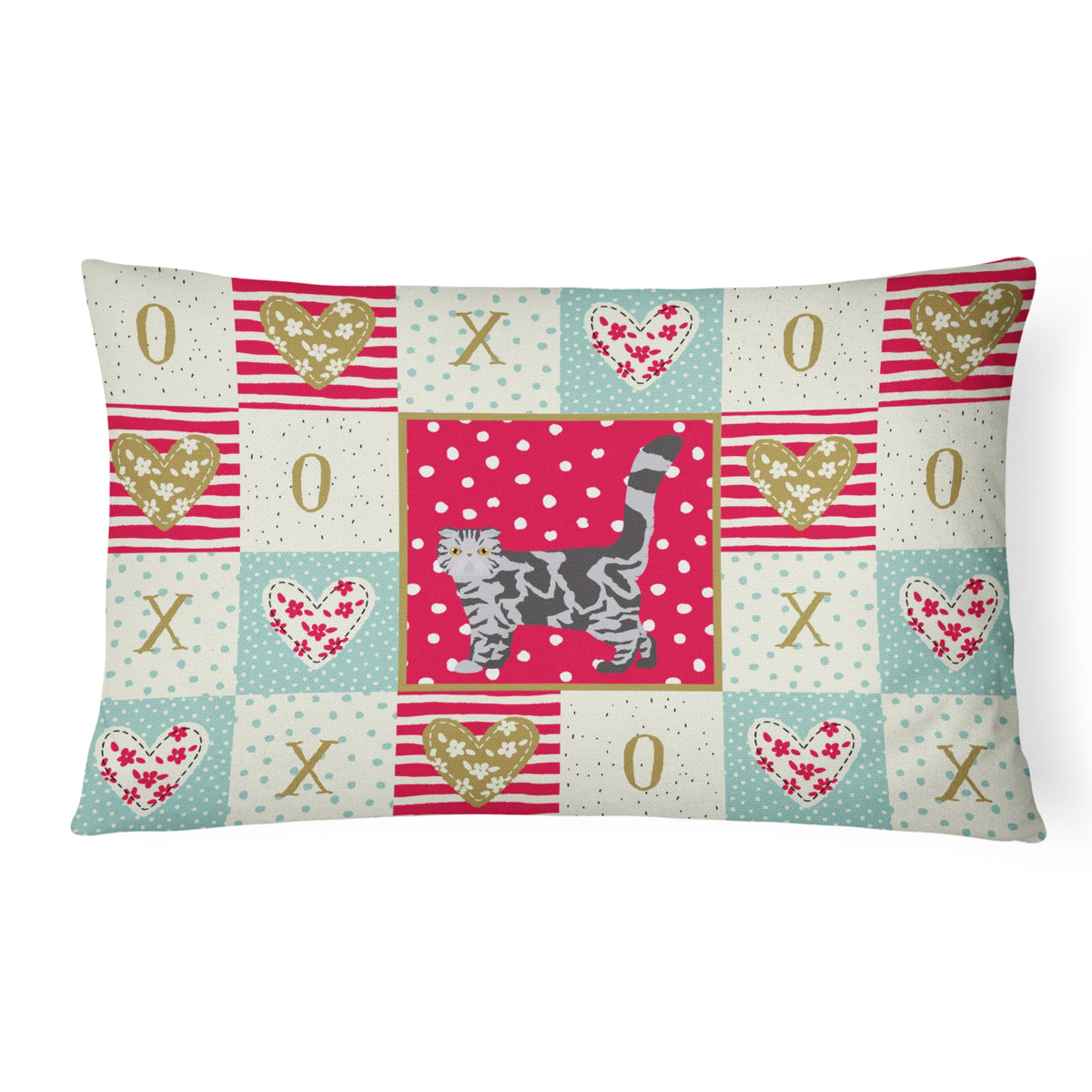 Foldex Exotic Fold #1 Cat Love Canvas Fabric Decorative Pillow