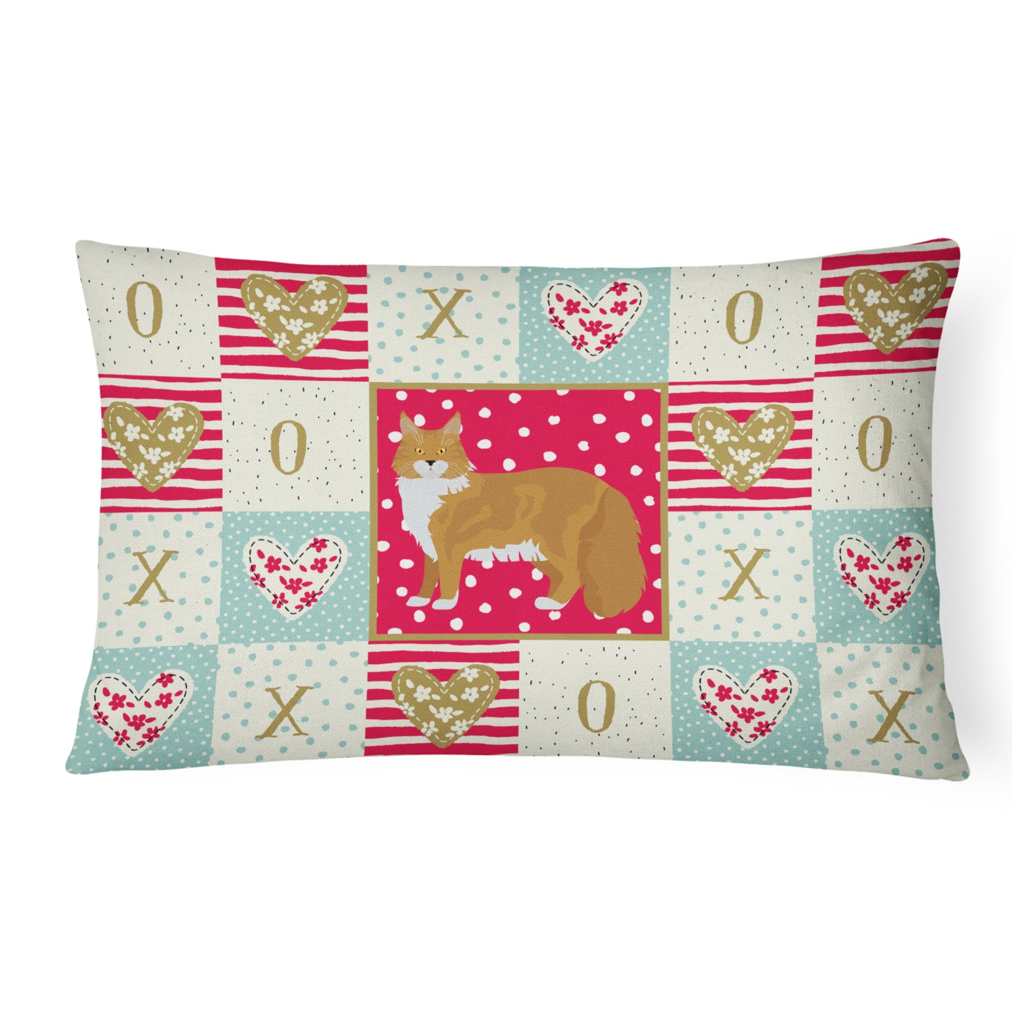 Maine Coon #1 Cat Love Canvas Fabric Decorative Pillow