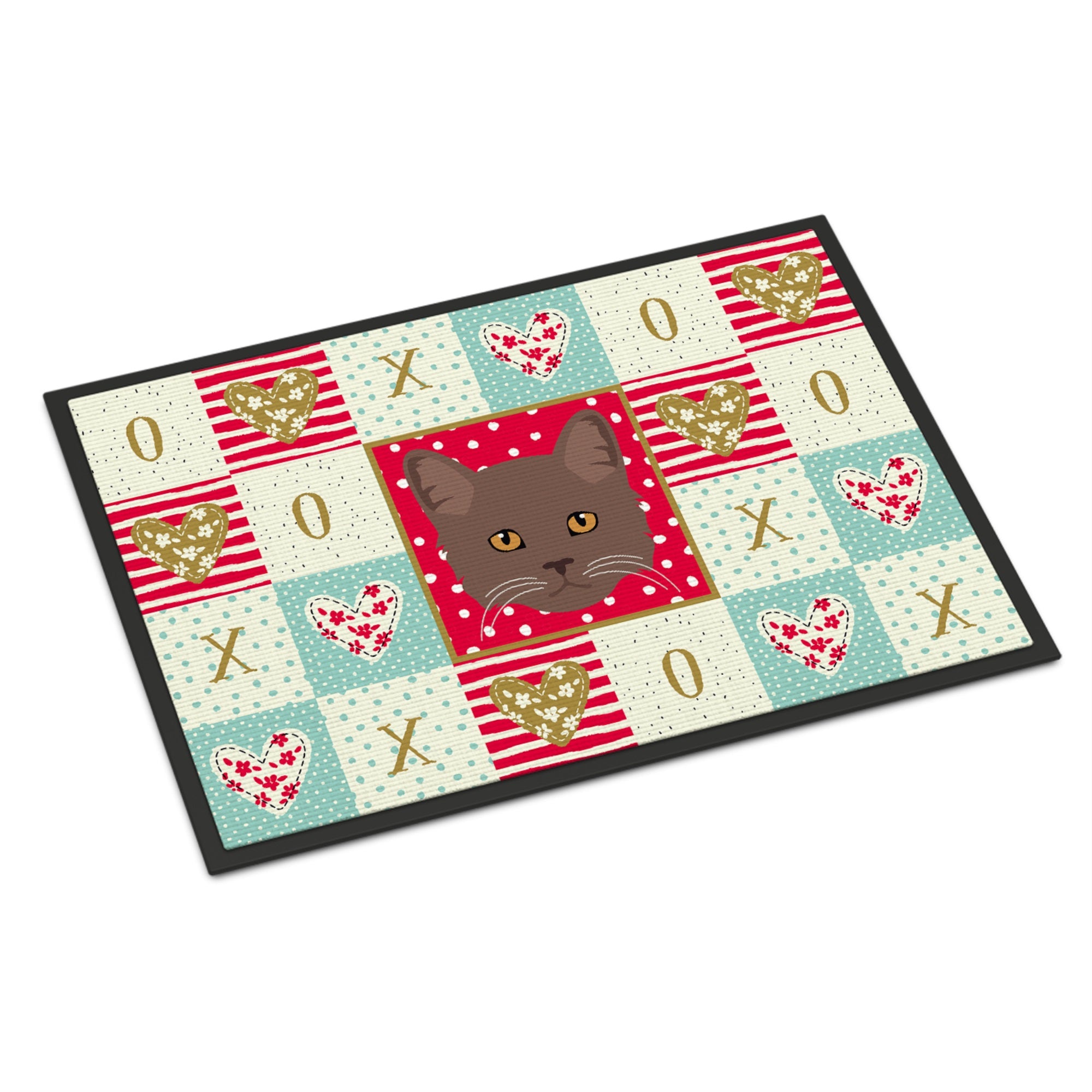 York Chocolate Cat Love Indoor Or Outdoor Mat 18X27