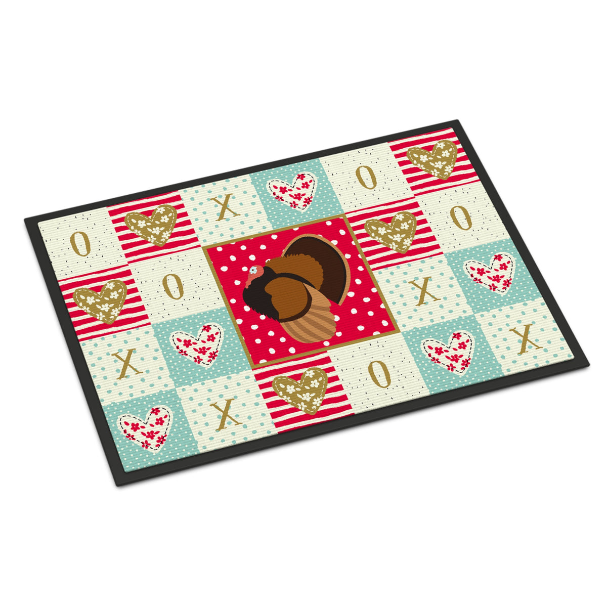 Bronze Turkey Love Indoor Or Outdoor Mat 18X27