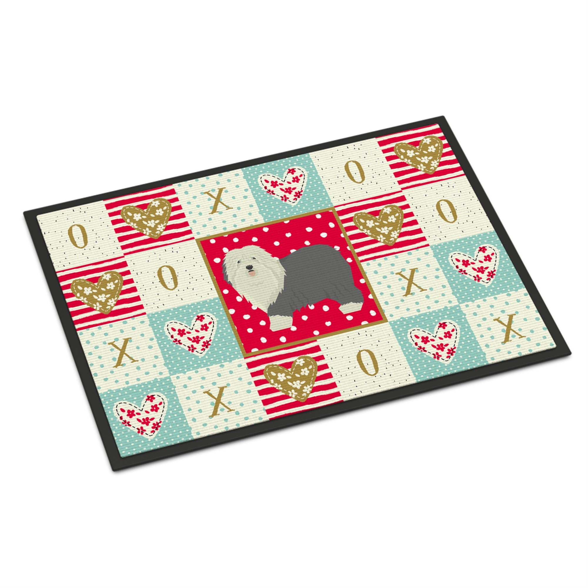 Old English Sheepdog Love Indoor Or Outdoor Mat 18X27