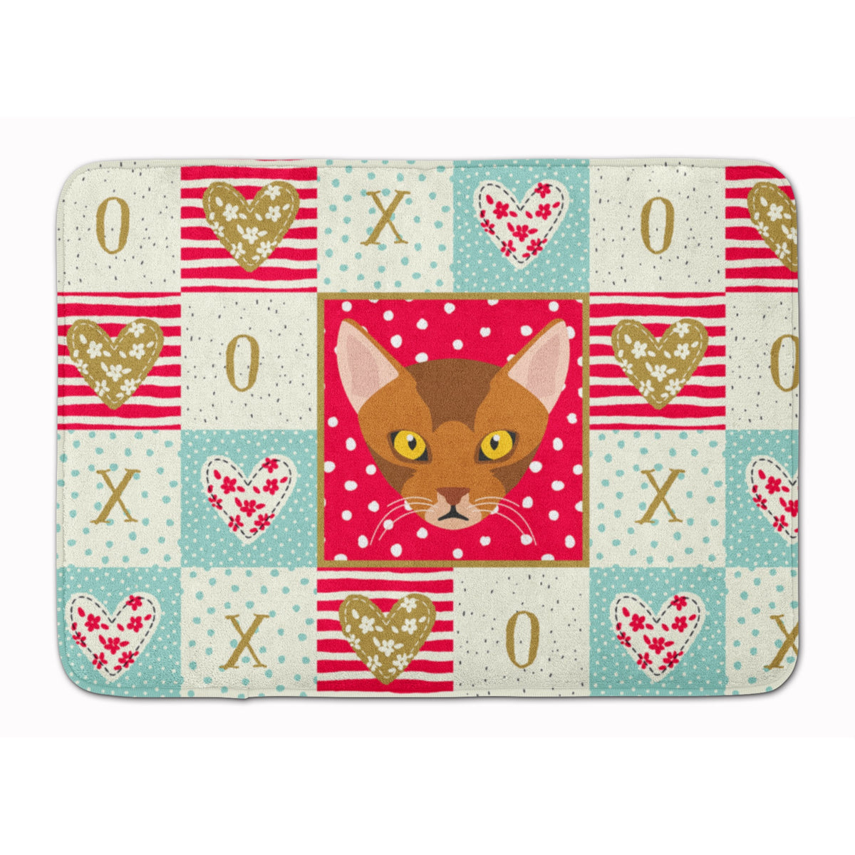 Abyssinian Cat Love Machine Washable Memory Foam Mat