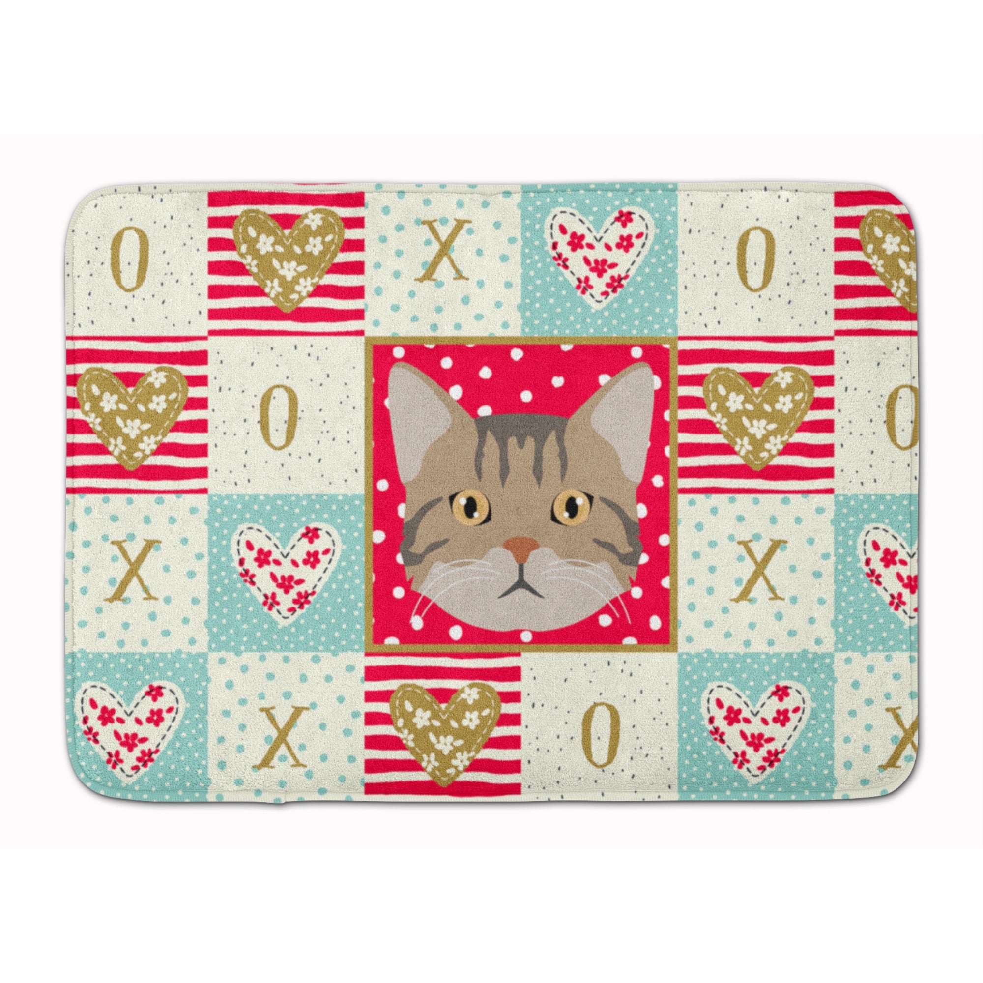 American Wirehair Cat Love Machine Washable Memory Foam Mat