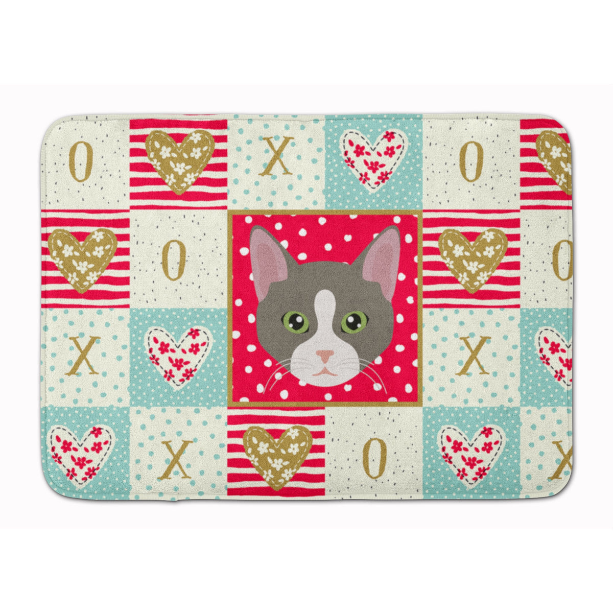 Brazilian Shorthair Cat Love Machine Washable Memory Foam Mat