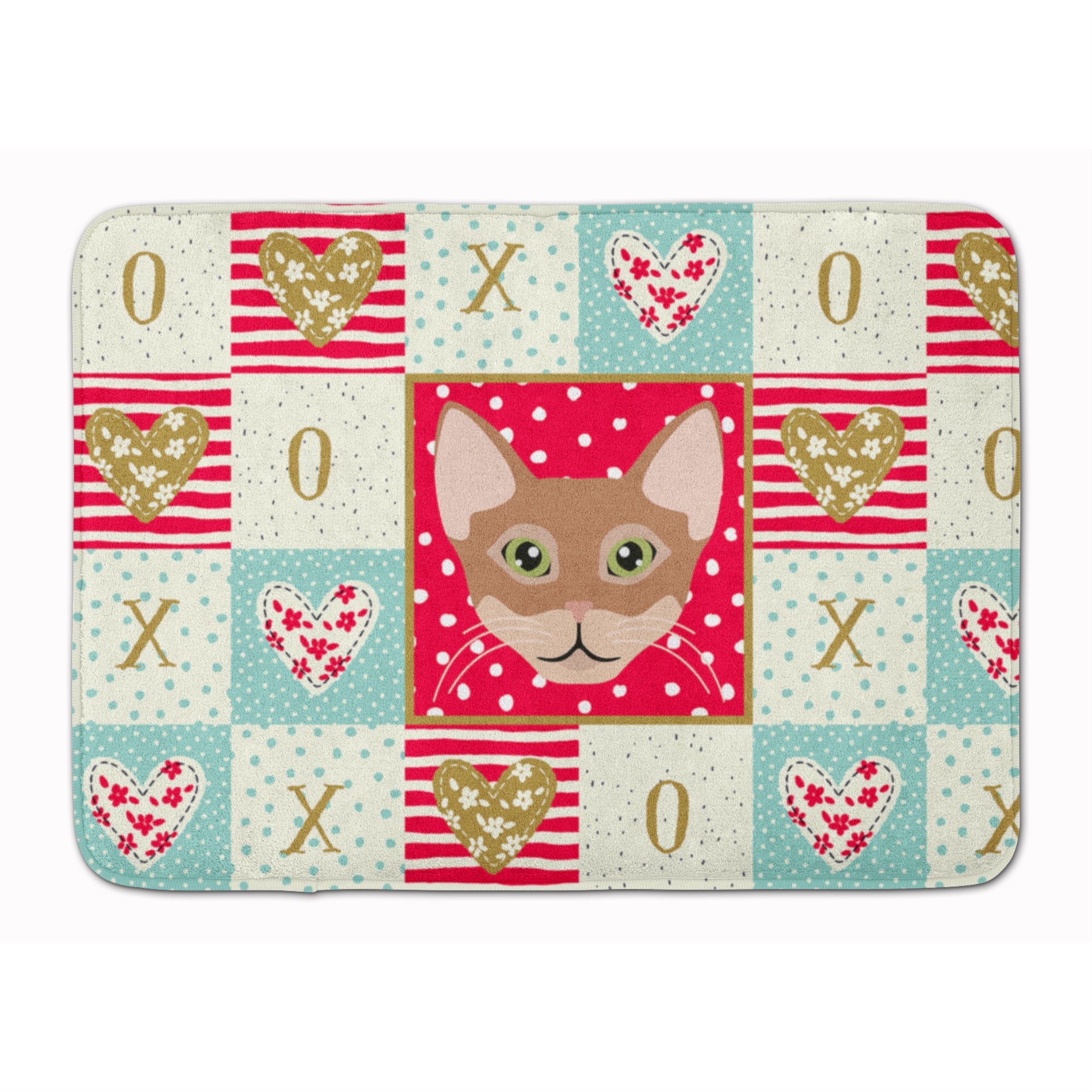 Chausie Cat Love Machine Washable Memory Foam Mat