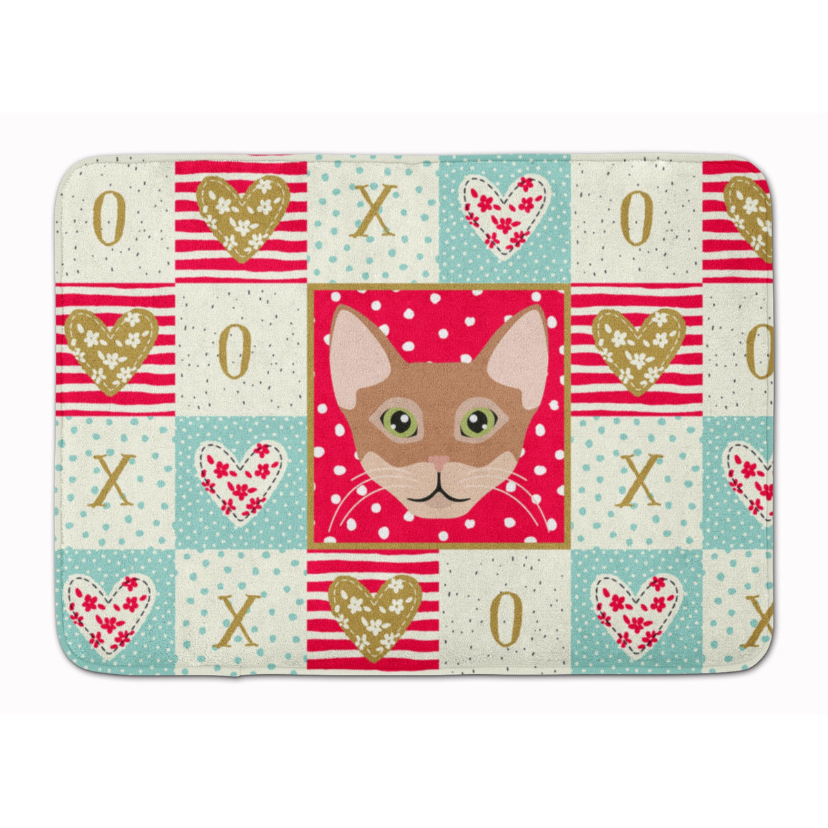 Chausie Cat Love Machine Washable Memory Foam Mat