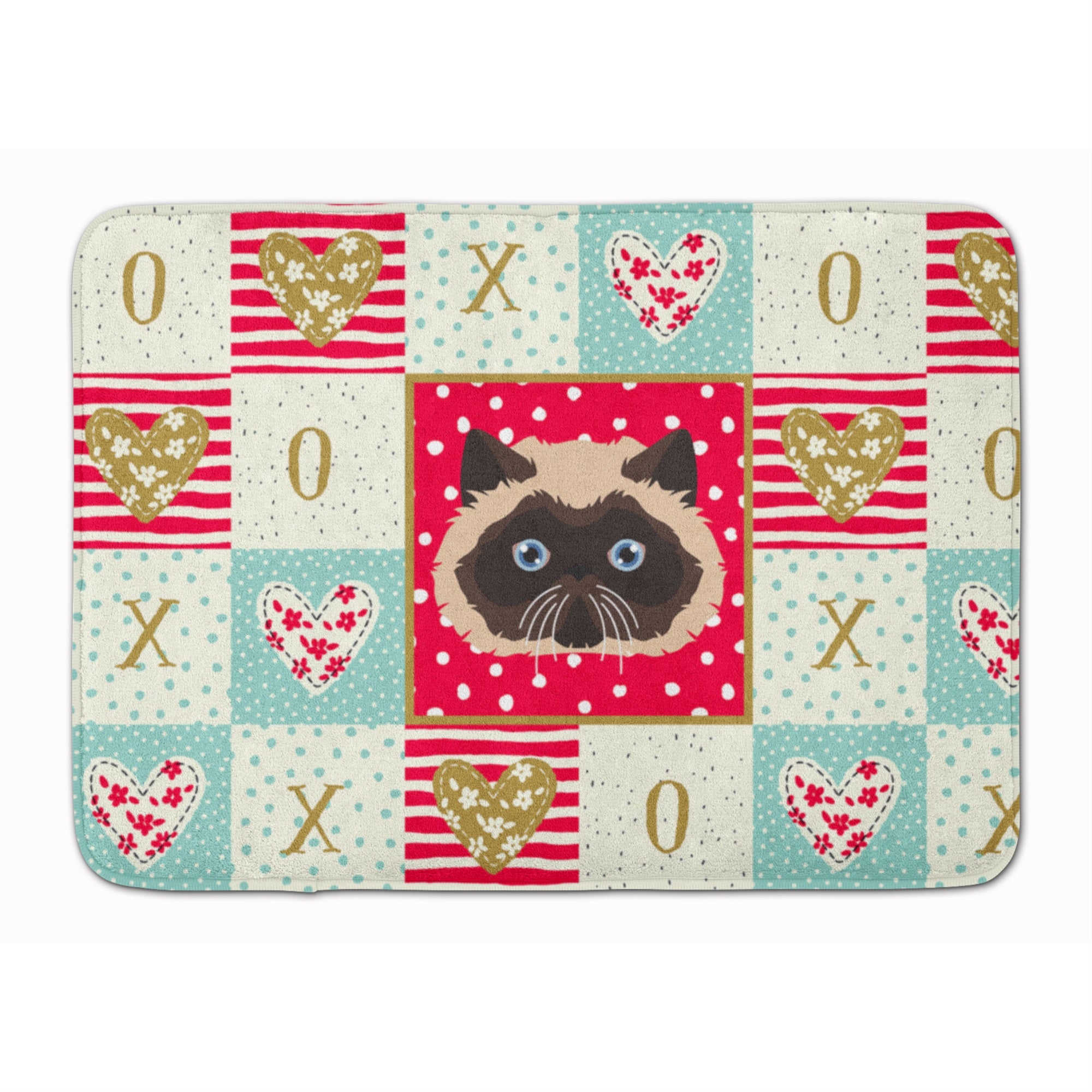 Colorpoint Persian Hymalayan Cat Love Machine Washable Memory Foam Mat