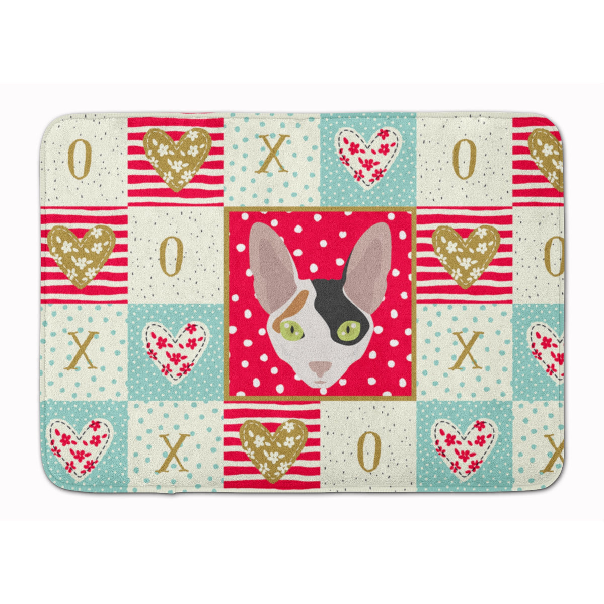 Cornish Rex Cat Love Machine Washable Memory Foam Mat