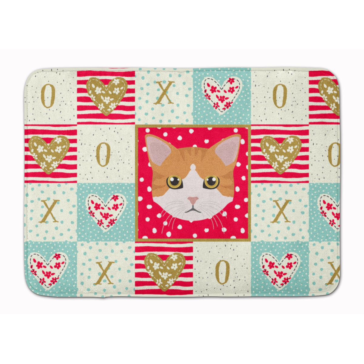 European Shorthair Cat Love Machine Washable Memory Foam Mat