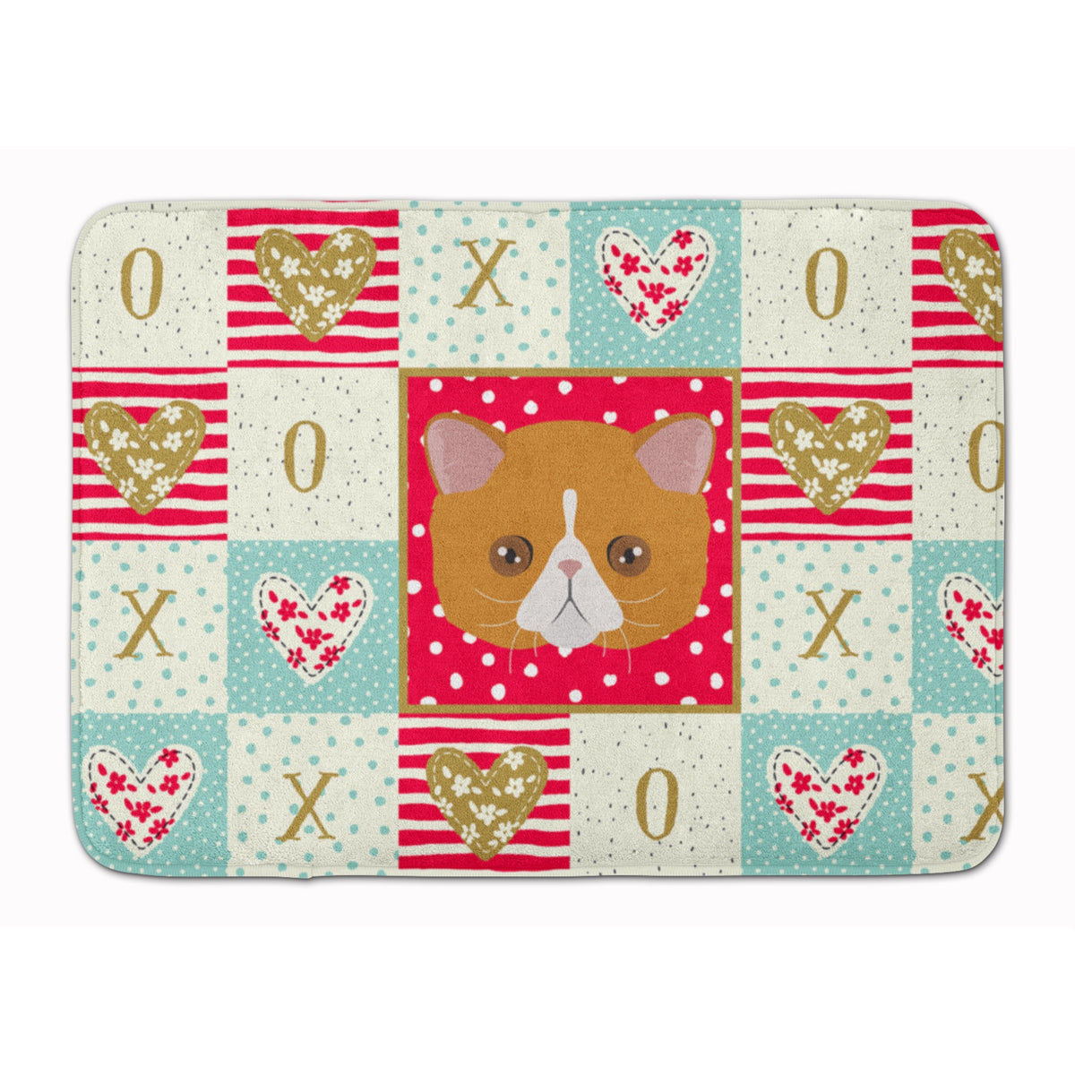 Exotic Shorthair Cat Love Machine Washable Memory Foam Mat