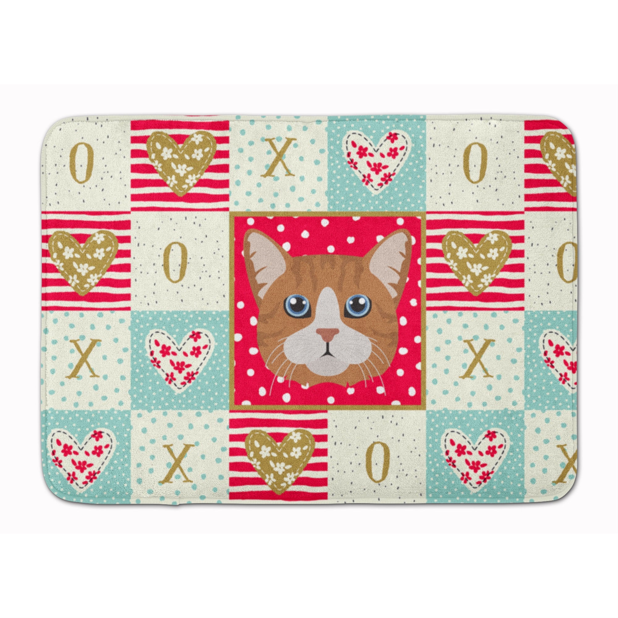 Manx Cat Love Machine Washable Memory Foam Mat