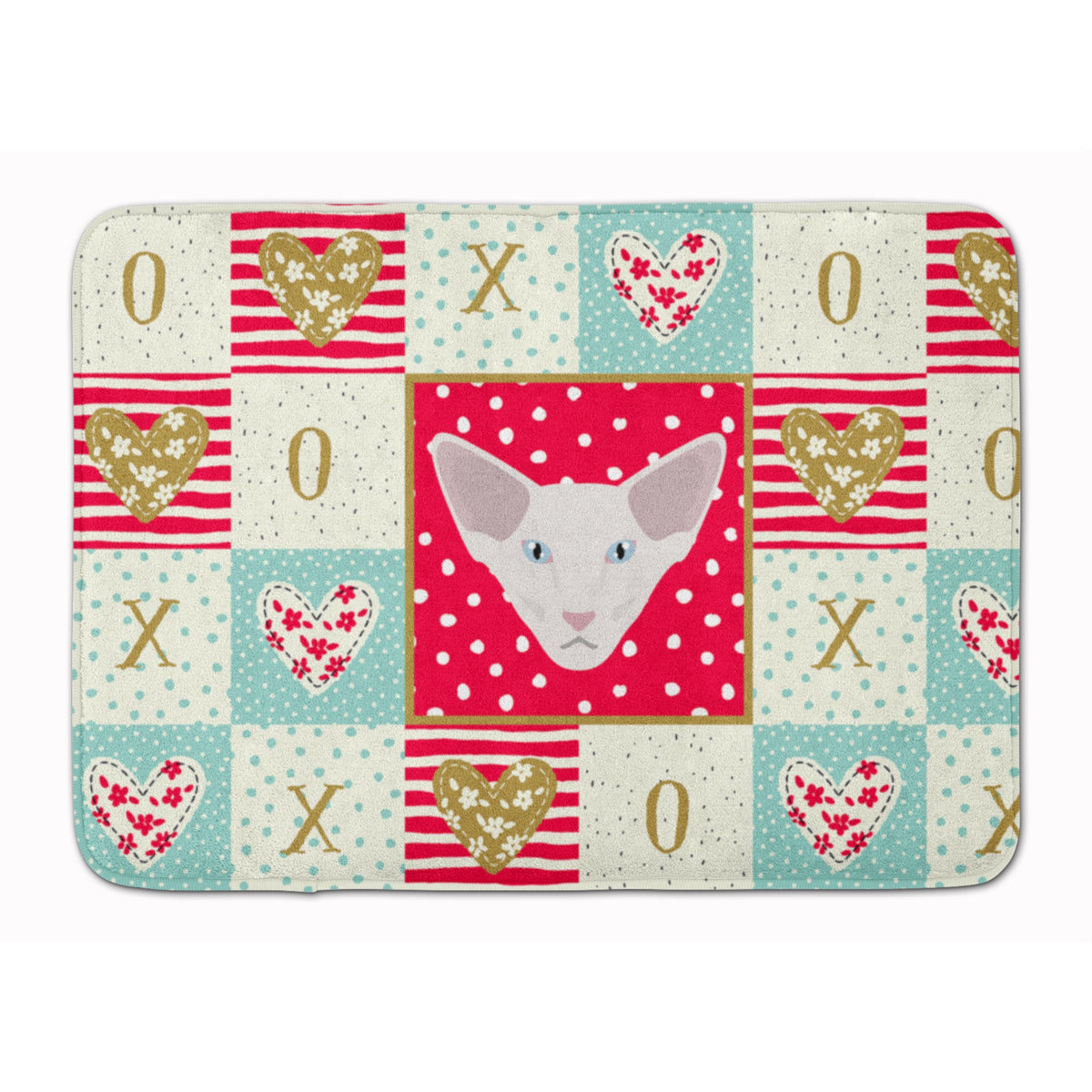 Oriental Longhair Cat Love Machine Washable Memory Foam Mat