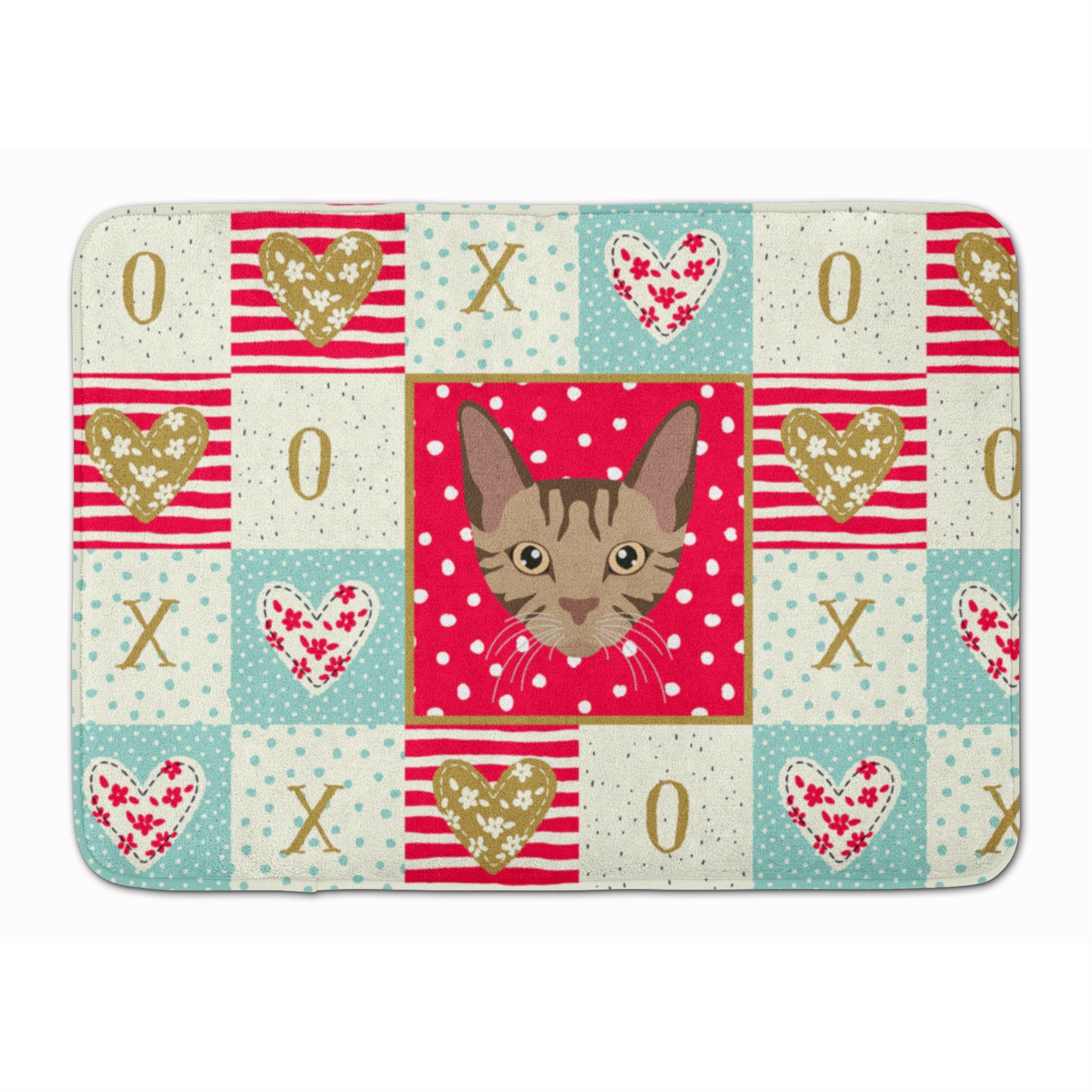 Sokoke Cat Love Machine Washable Memory Foam Mat