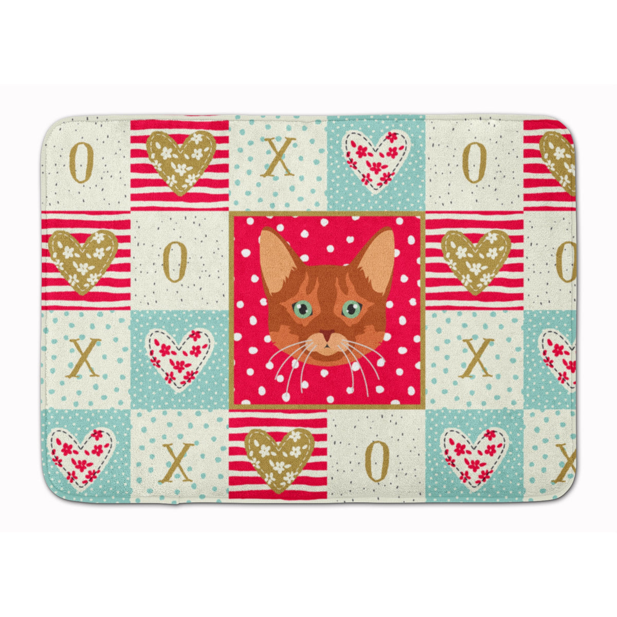 Somali Cat Love Machine Washable Memory Foam Mat