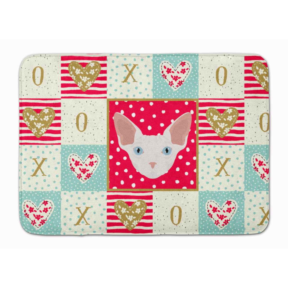 Sphynx Cat Love Machine Washable Memory Foam Mat