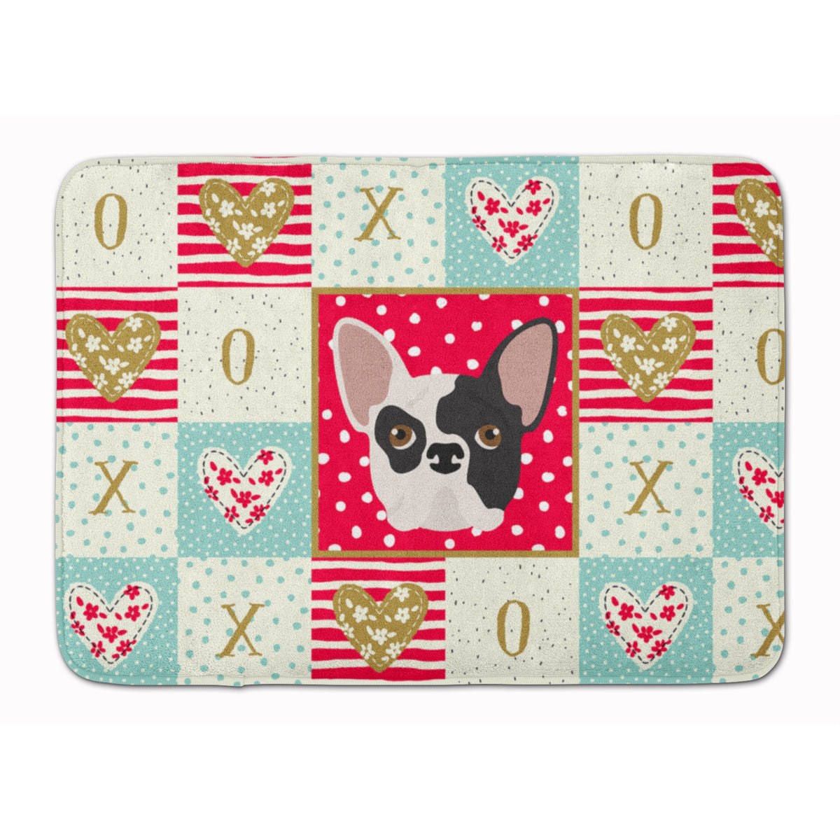 French Bulldog Love Machine Washable Memory Foam Mat