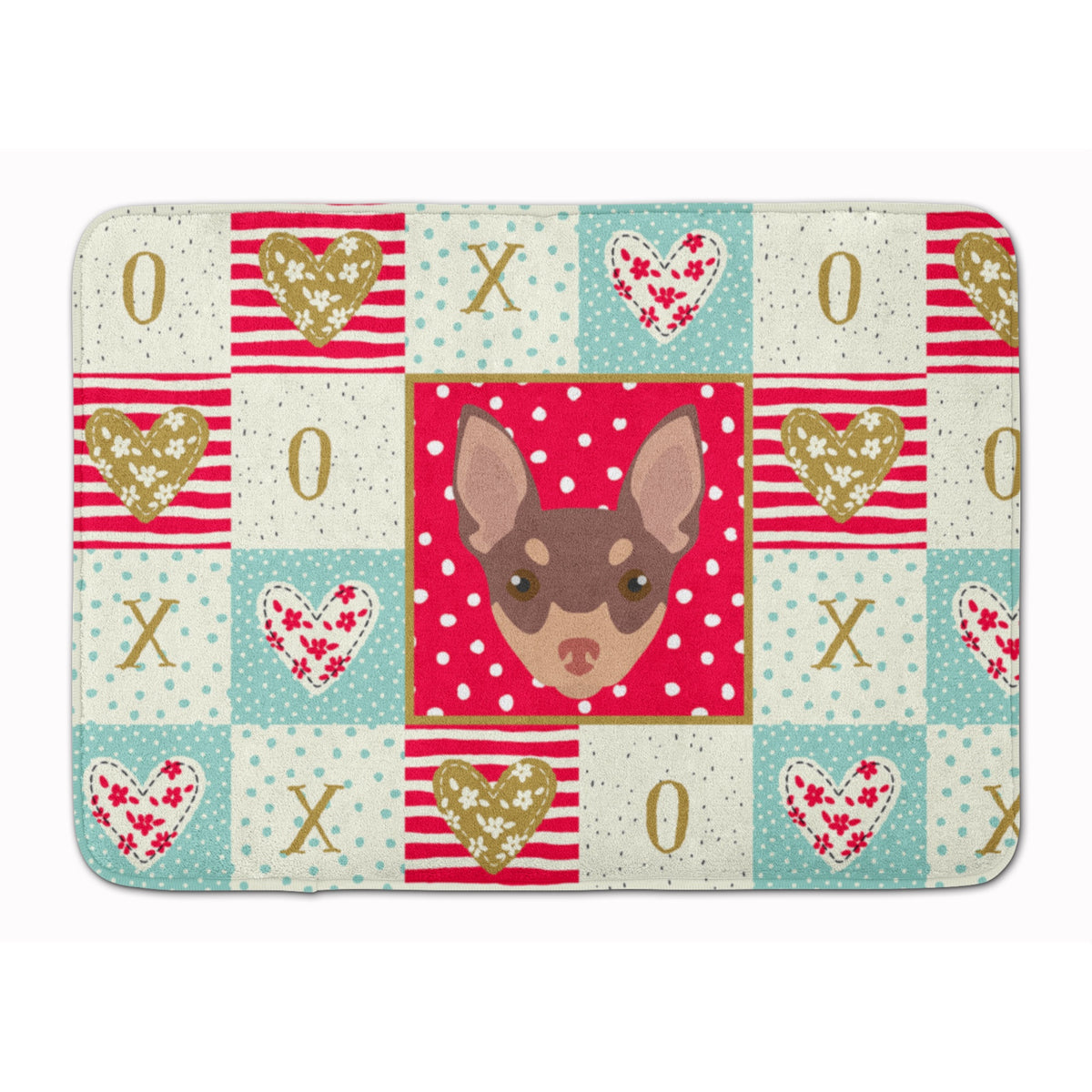Toy Fox Terrier Love Machine Washable Memory Foam Mat