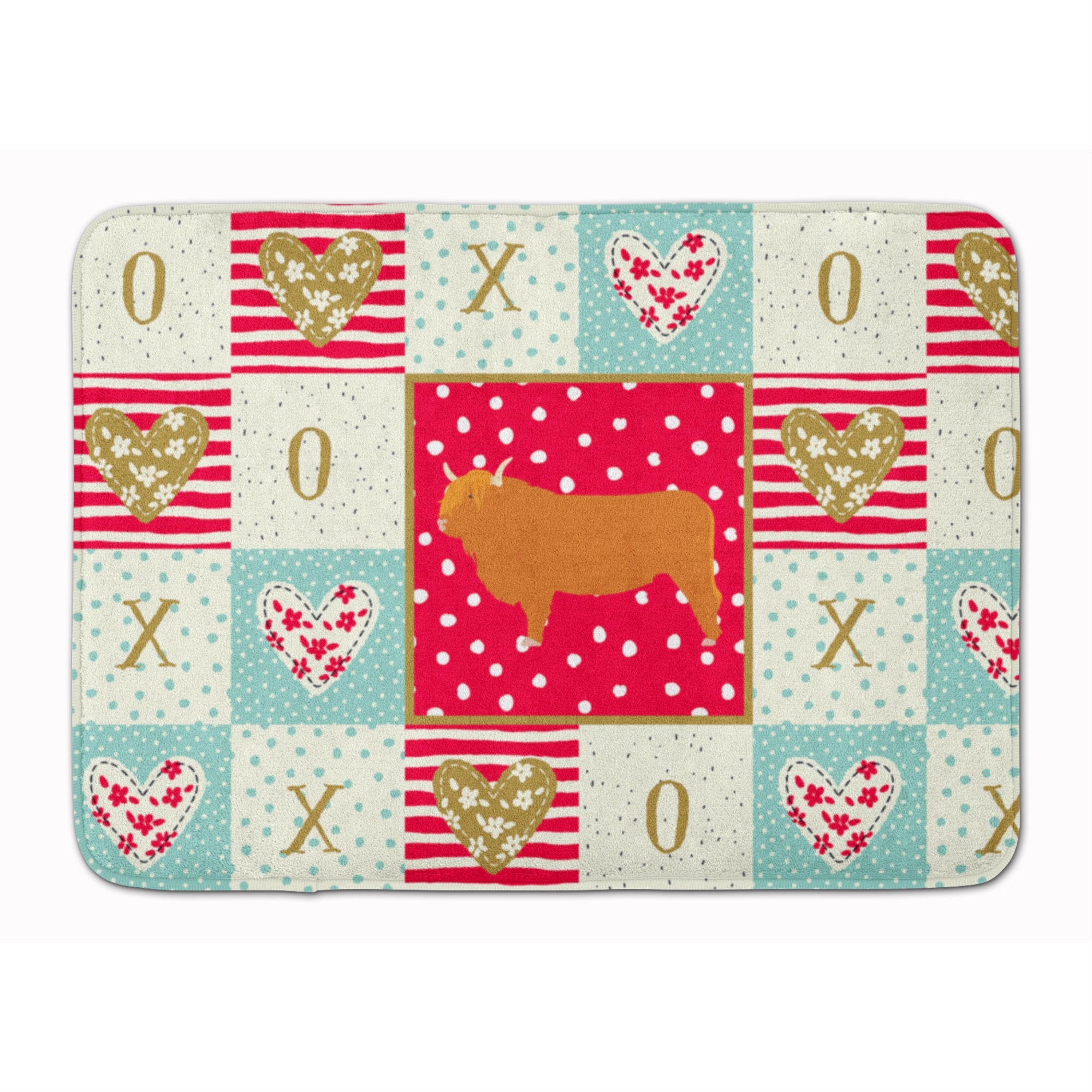 Highland Cow Love Machine Washable Memory Foam Mat