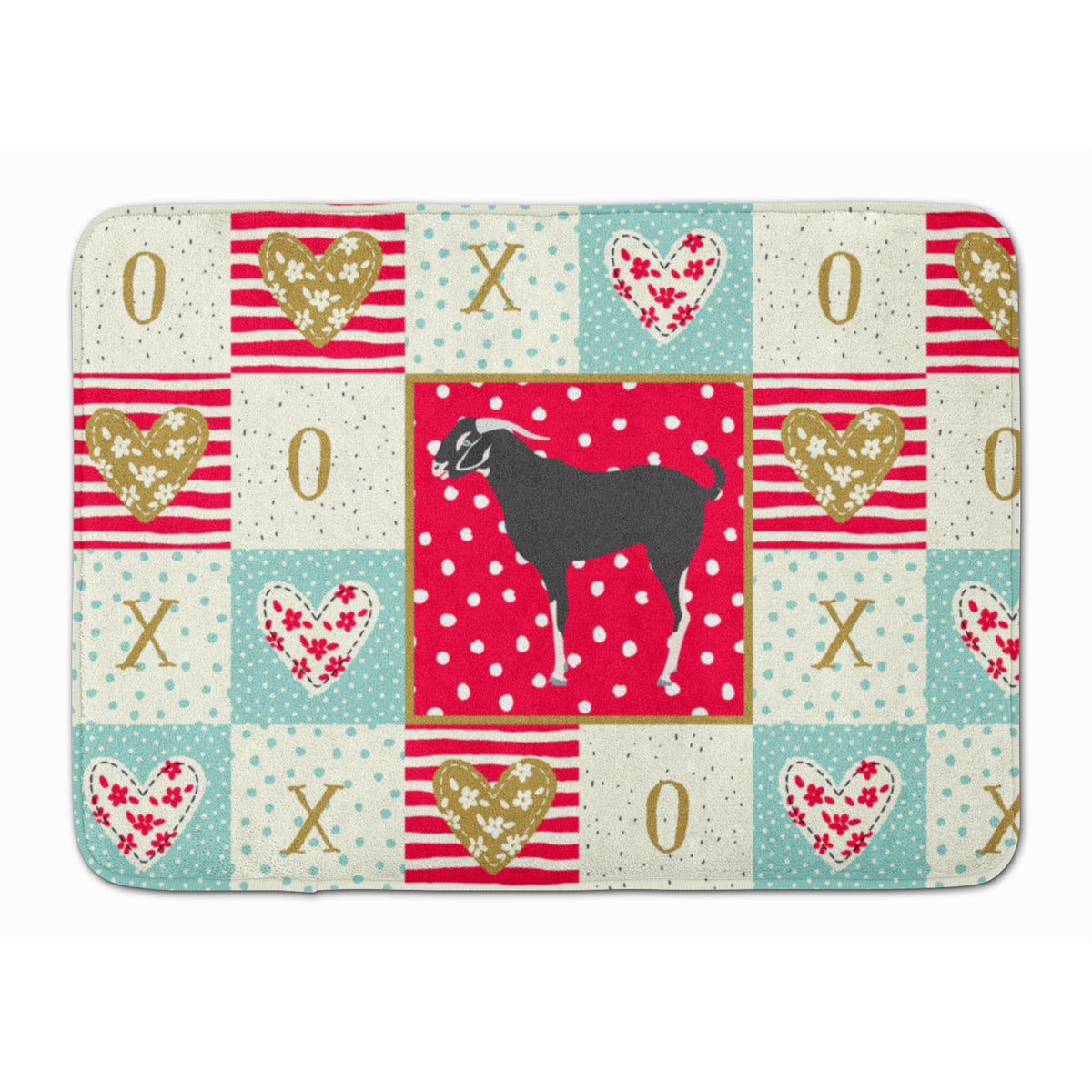 Black Bengal Goat Love Machine Washable Memory Foam Mat