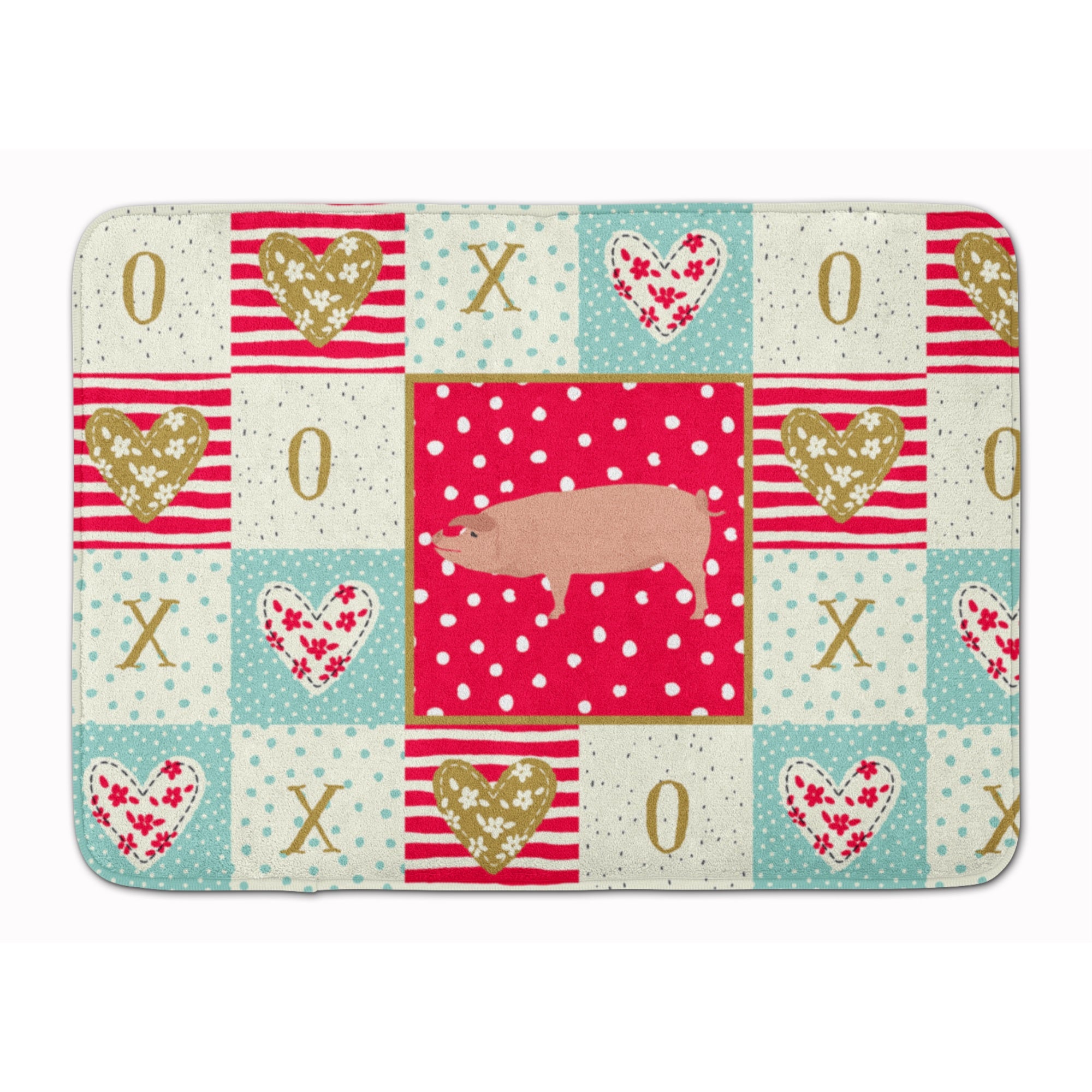 American Landrace Pig Love Machine Washable Memory Foam Mat